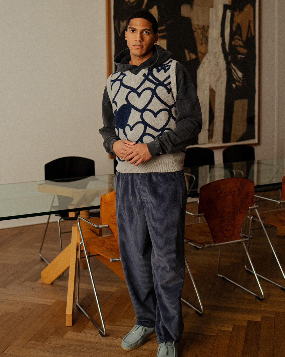 Affection Knit Vest Recycled Wool - Light Grey