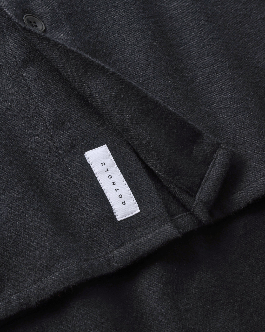 Flannel shirt, organic cotton - Black