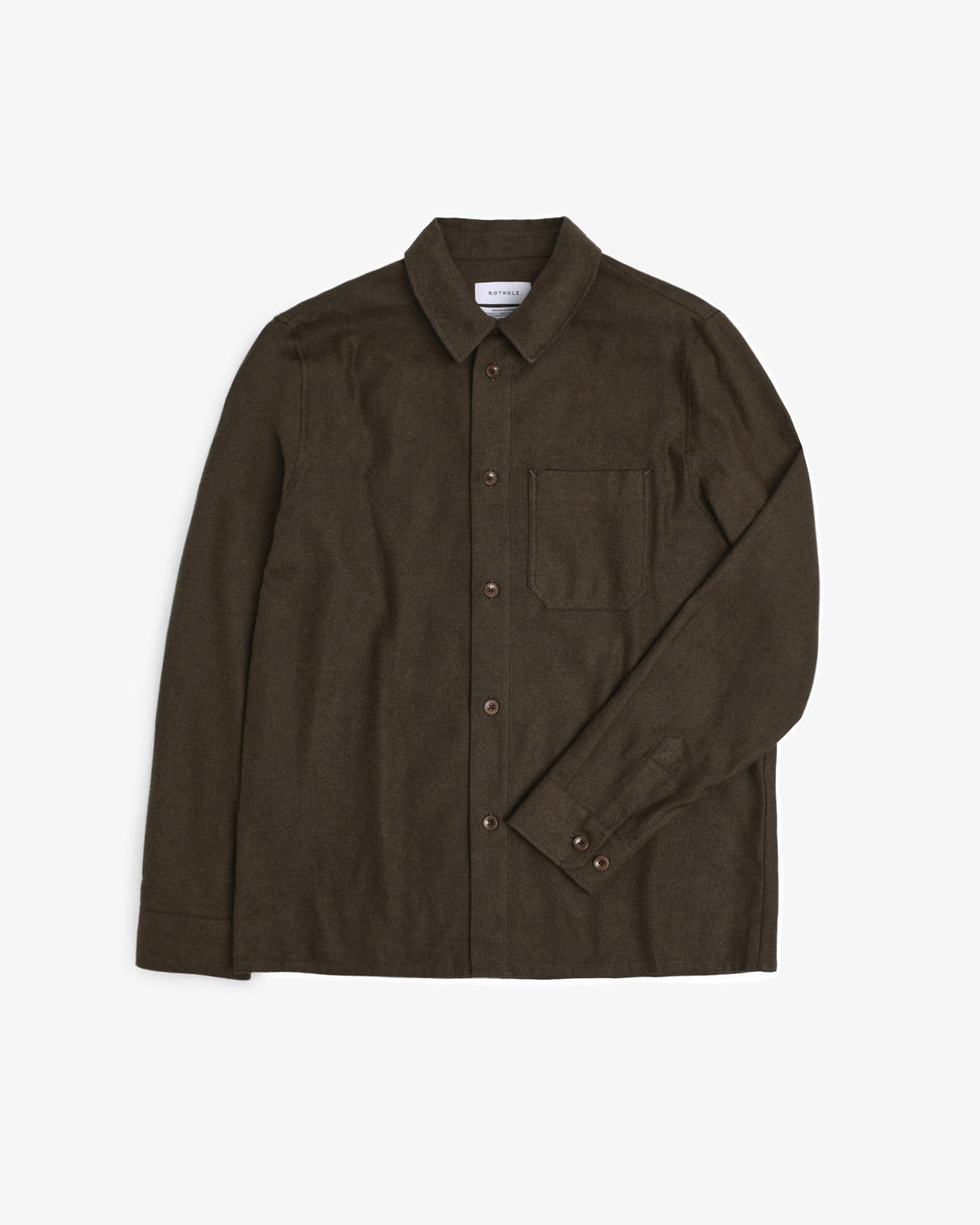 Flannel shirt, organic cotton - Brown