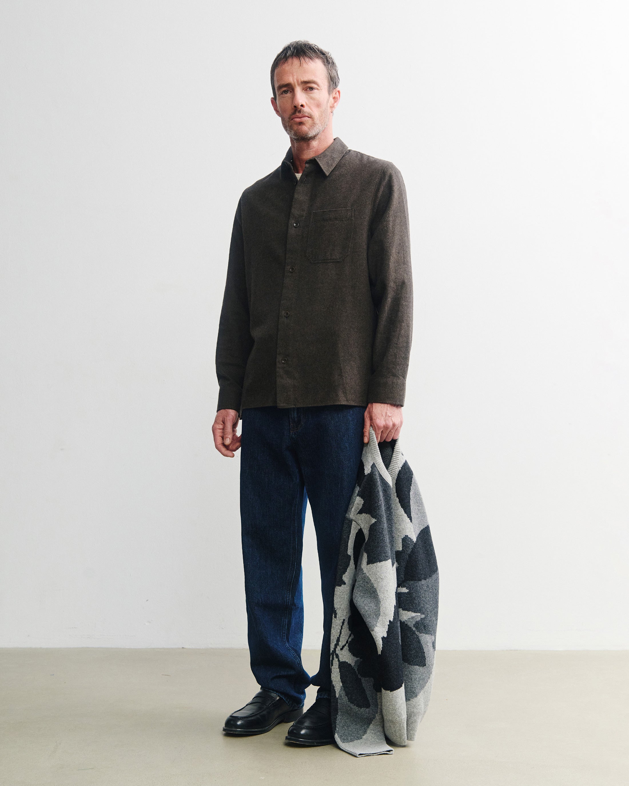 Flannel Shirt Organic Cotton - Brown