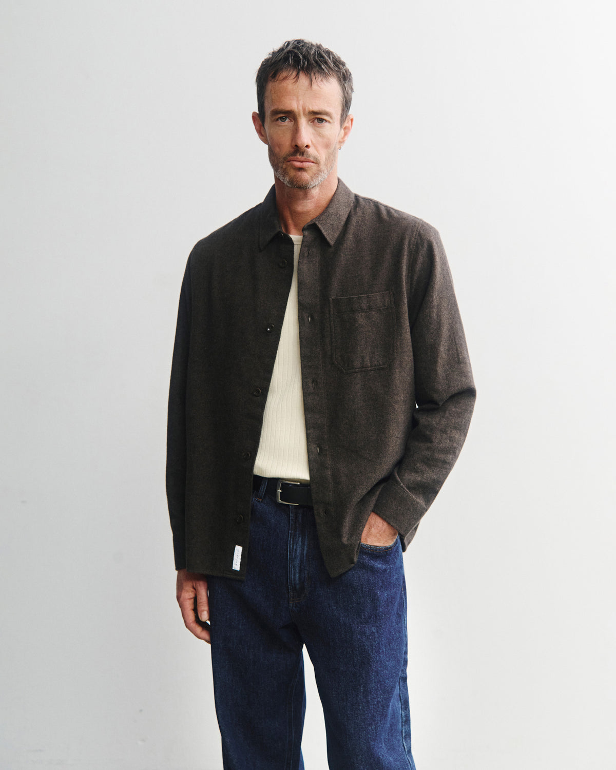 Flannel Shirt Organic Cotton - Brown