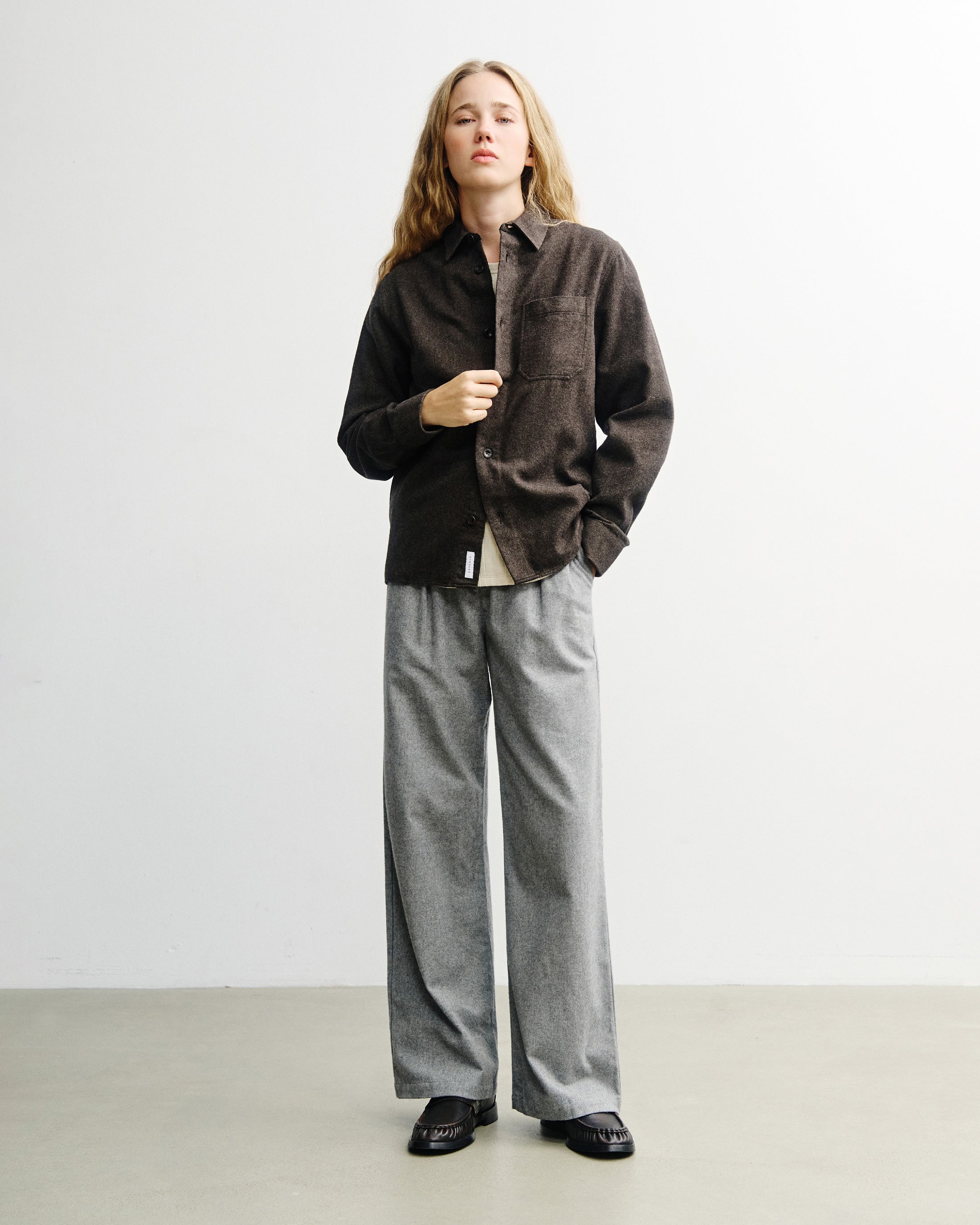 Flannel Shirt Organic Cotton - Brown