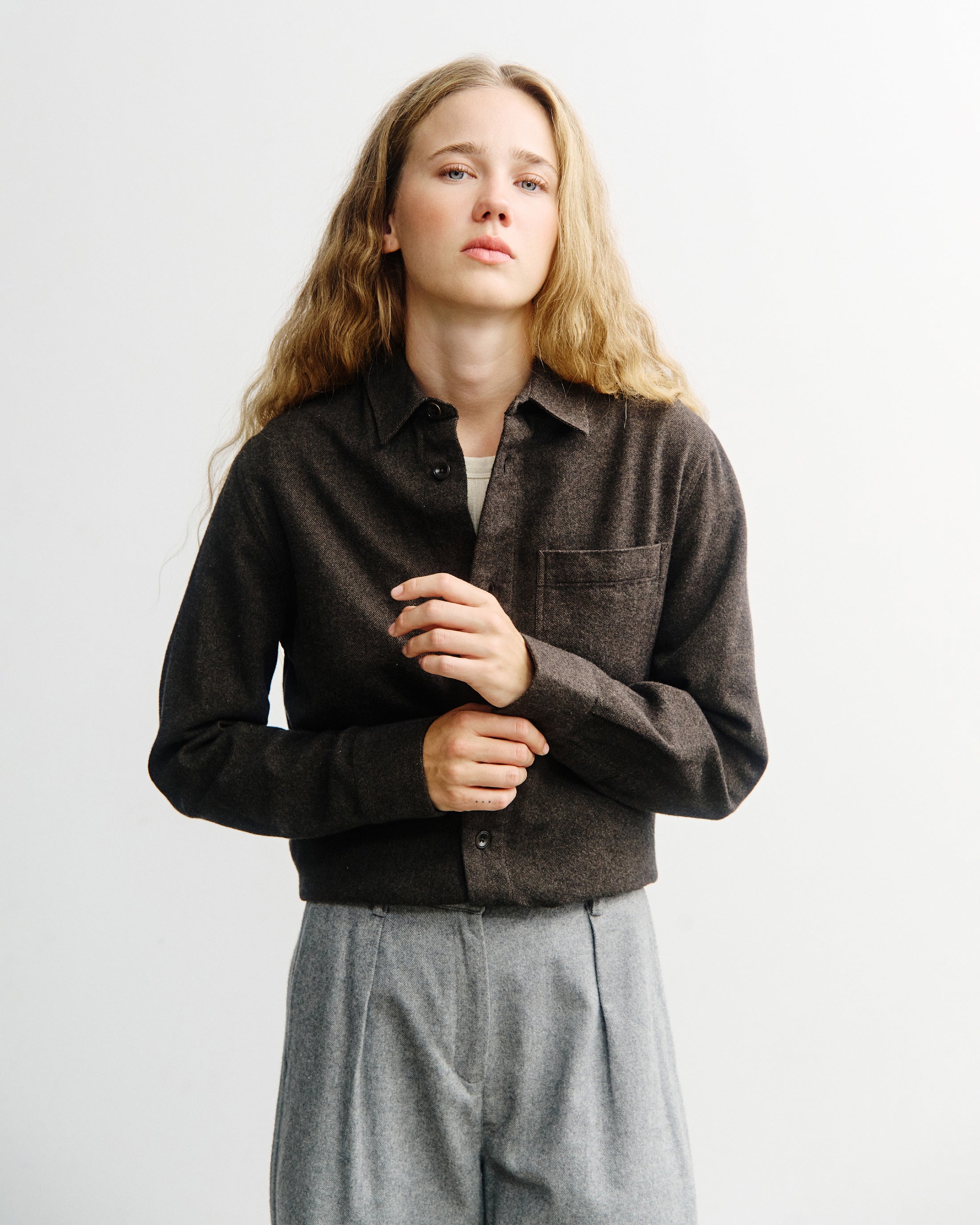 Flannel Shirt Organic Cotton - Brown
