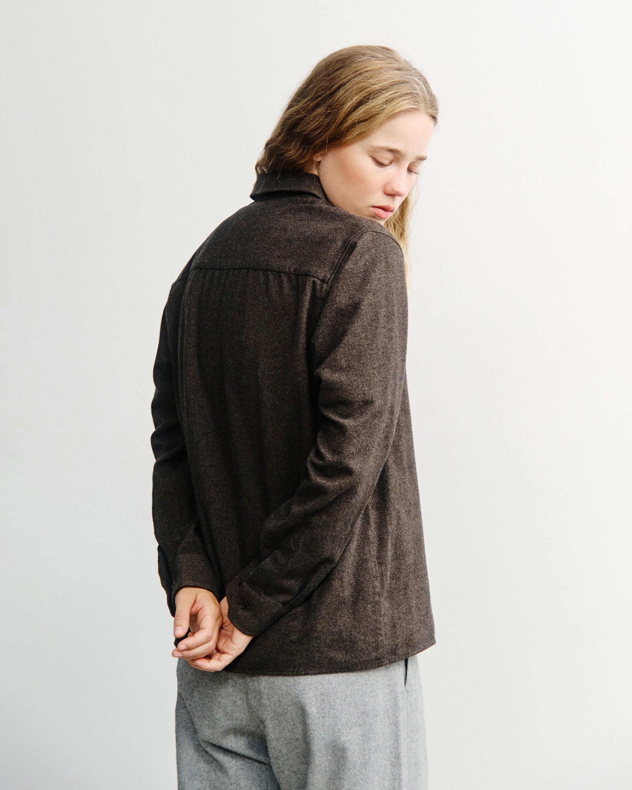 Flannel Shirt Organic Cotton - Brown