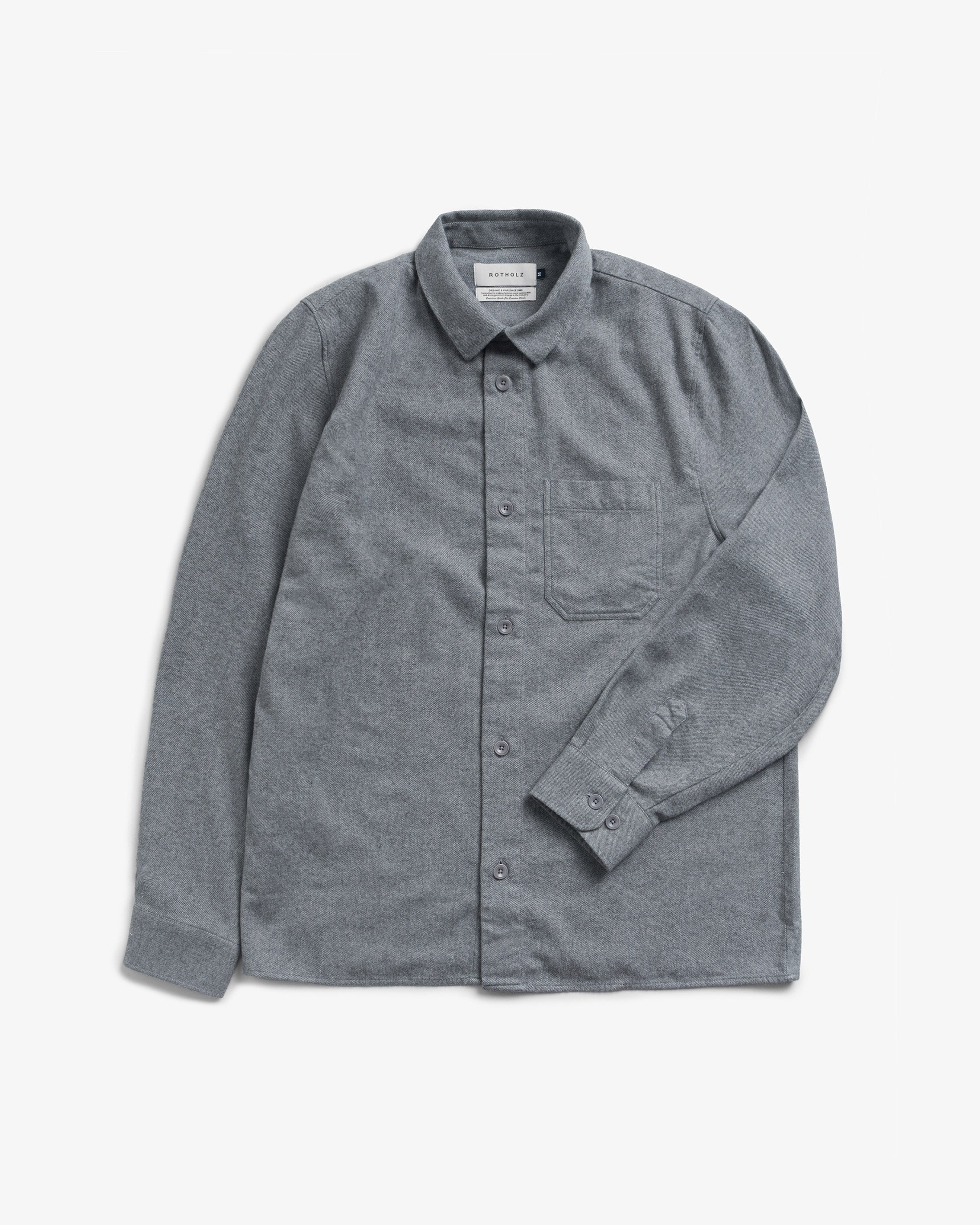 Flannel Shirt Organic Cotton - Grey