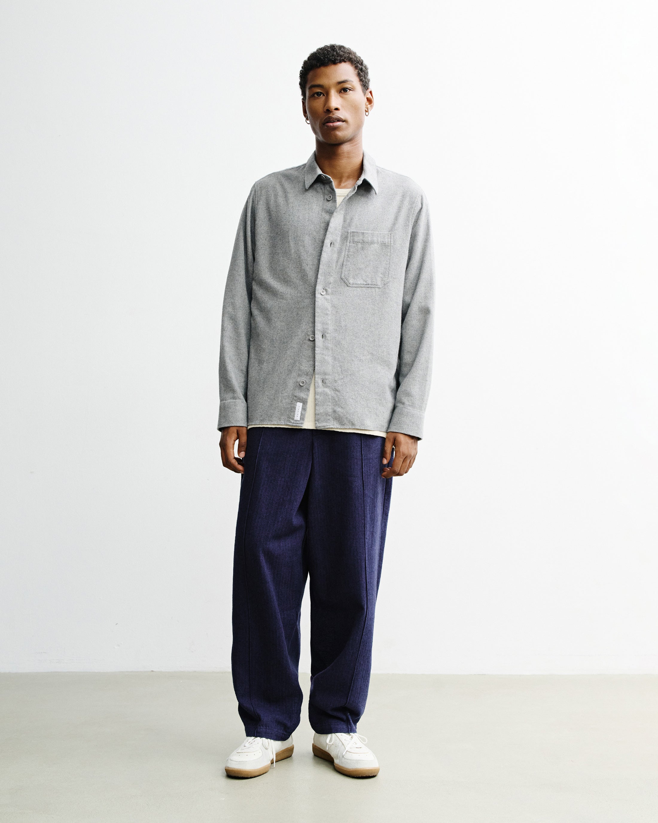 Flannel Shirt Organic Cotton - Grey