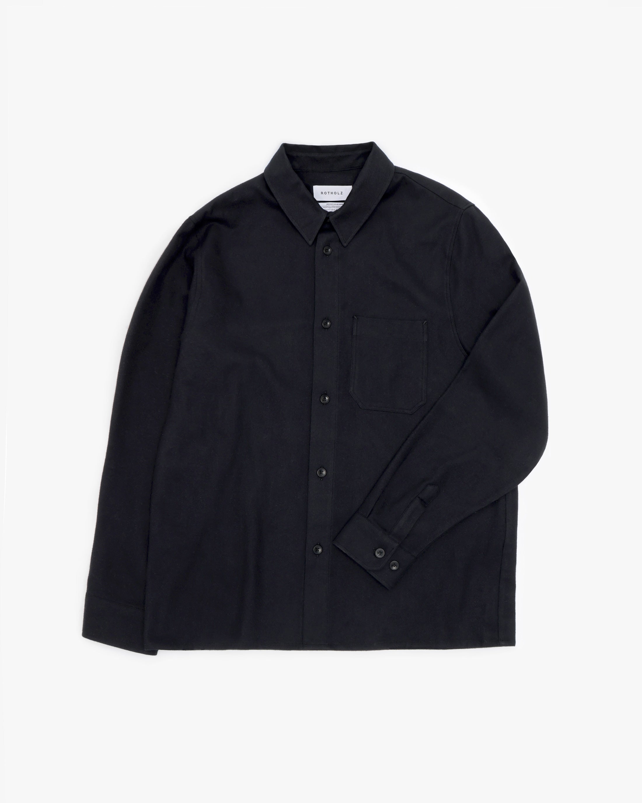 Flannel Shirt Organic Cotton - Black