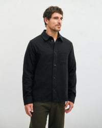 Flanell Hemd Bio Baumwolle - Schwarz