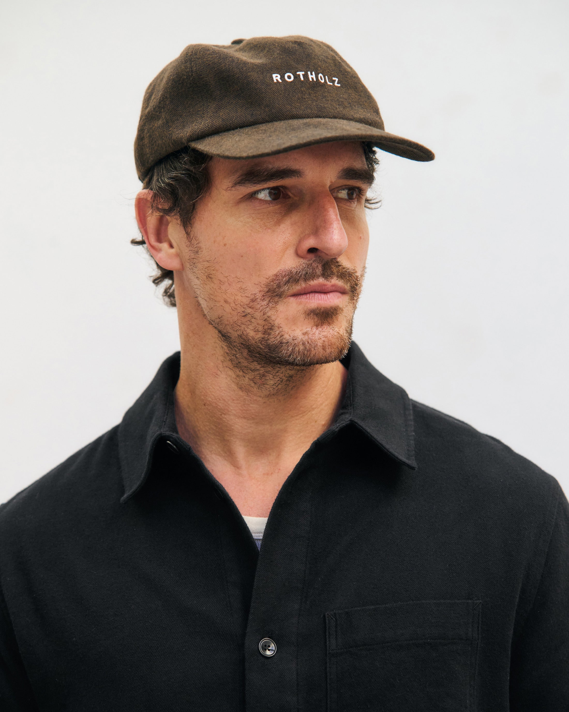 Flannel shirt, organic cotton - Black