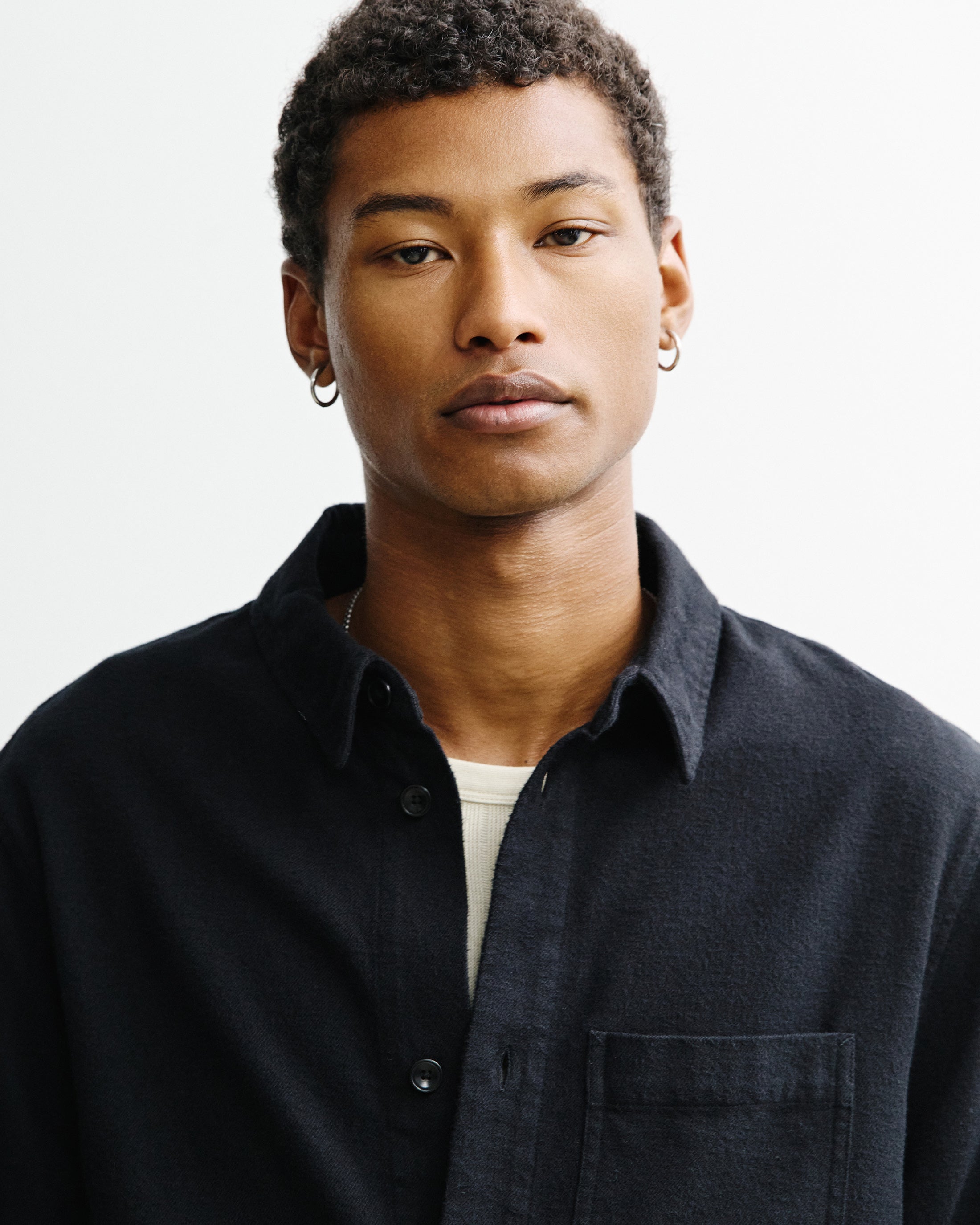 Flannel Shirt Organic Cotton - Black