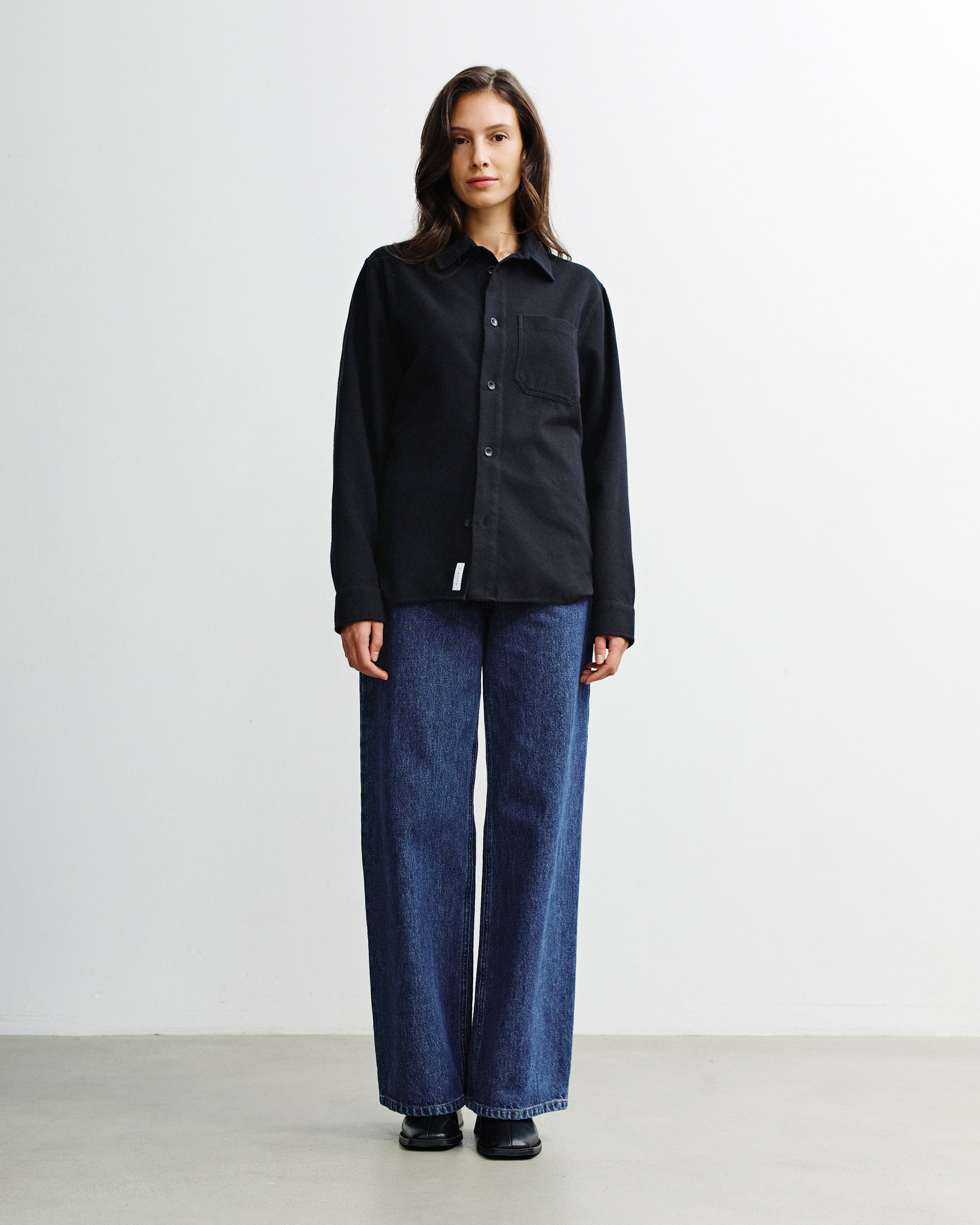 Flannel Shirt Organic Cotton - Black