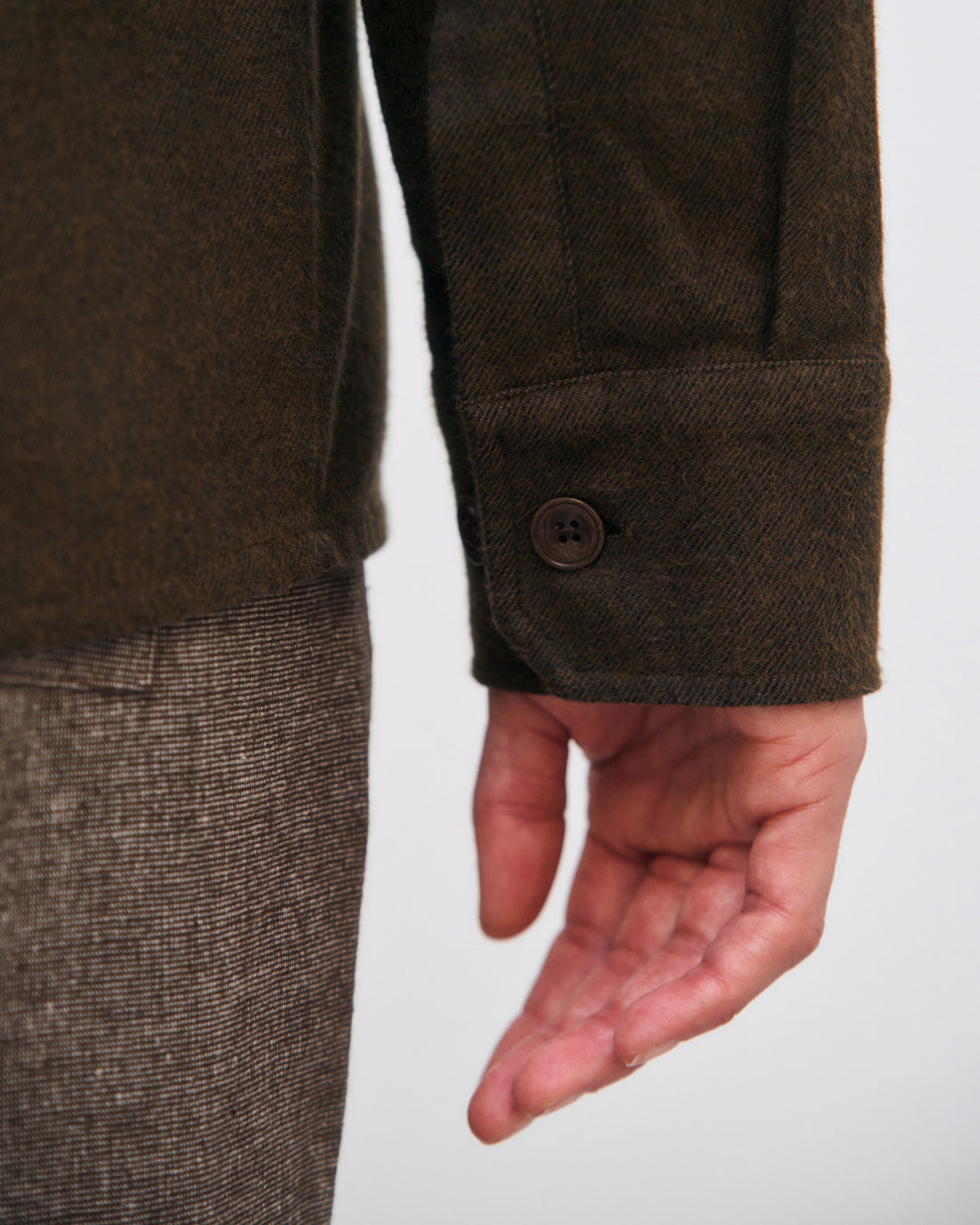 Flannel shirt, organic cotton - Brown