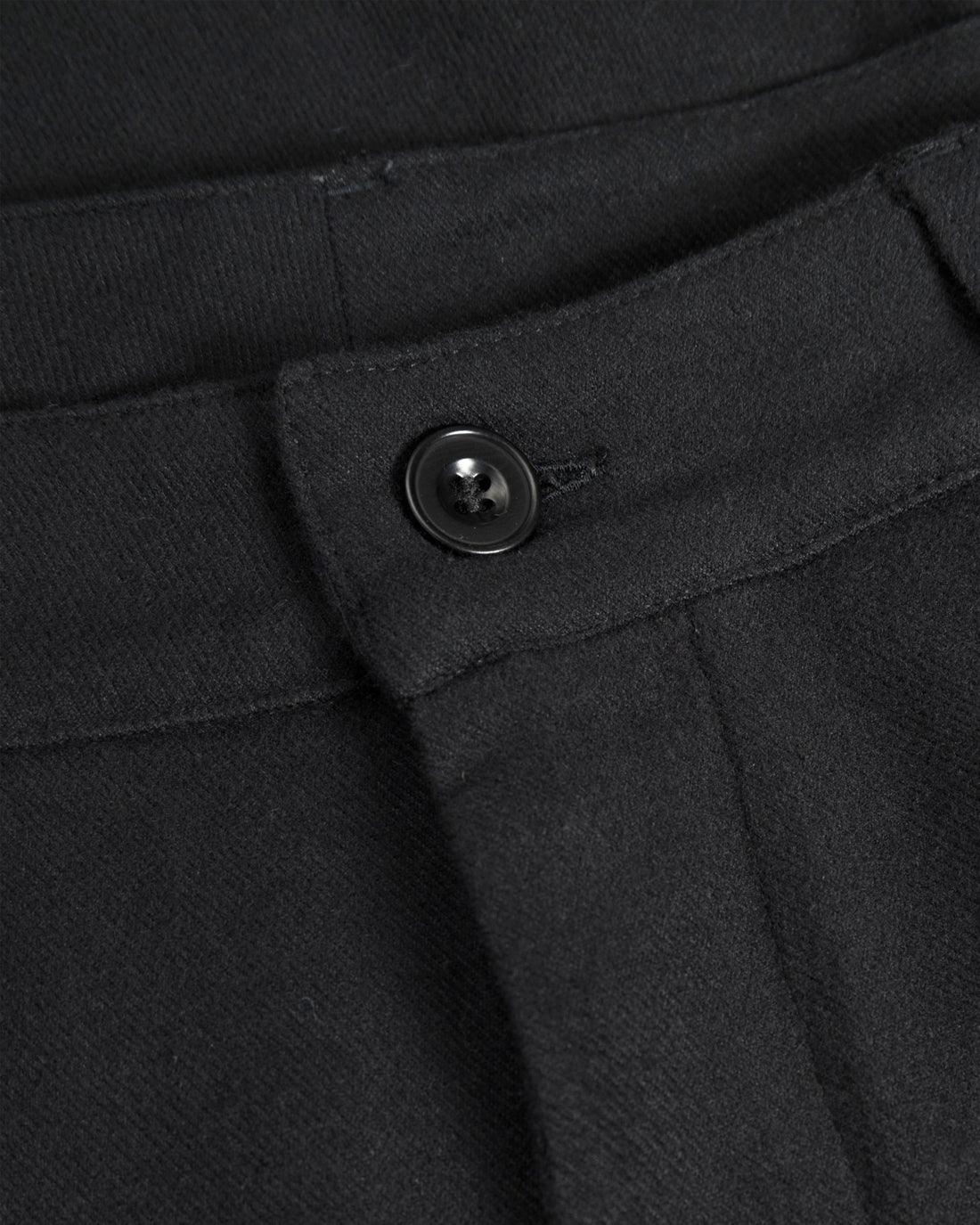 Flannel trousers organic cotton - Black