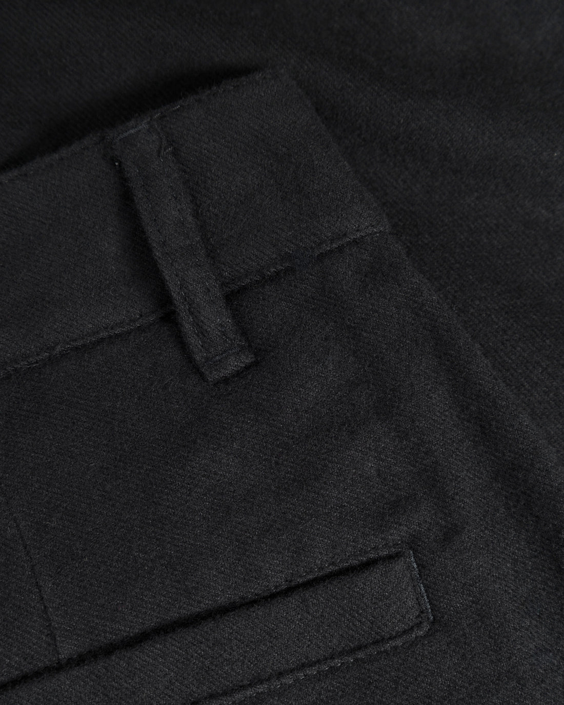 Flannel trousers organic cotton - Black