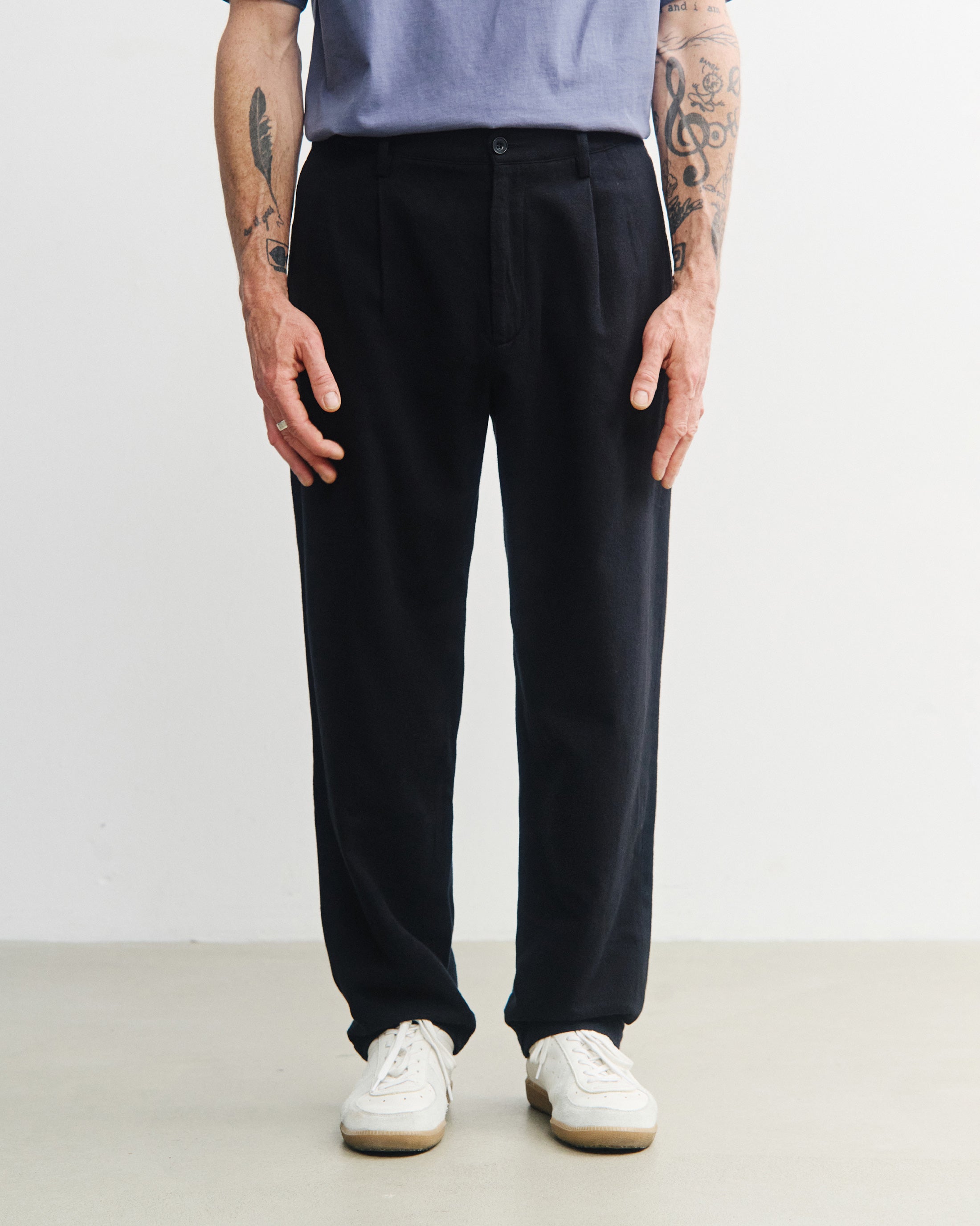 Everyday Flannel Trousers Organic Cotton - Black