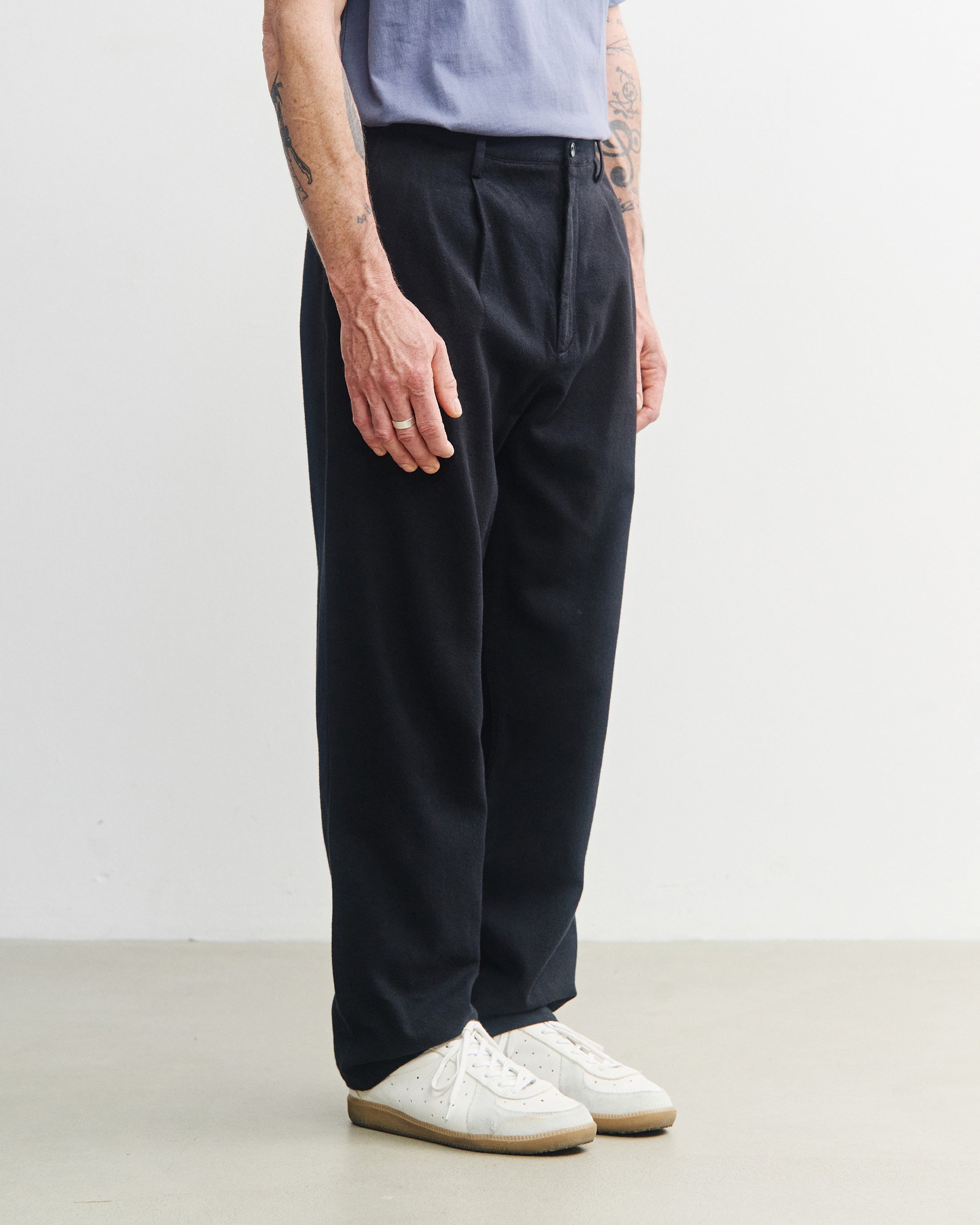 Everyday Flannel Trousers Organic Cotton - Black