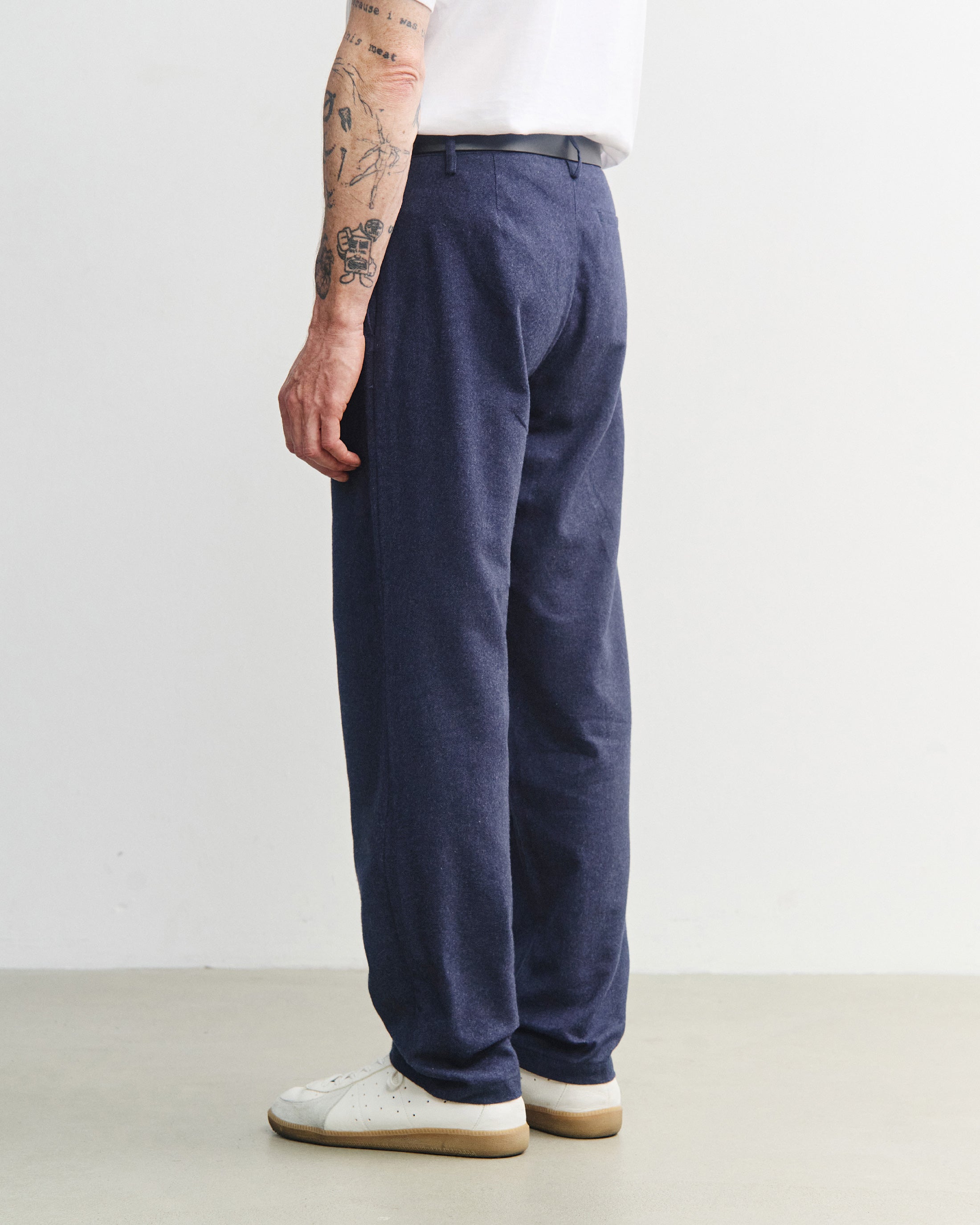 Everyday Flannel Trousers Organic Cotton - Dark Blue