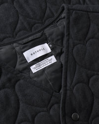 Flanell Steppweste Bio Baumwolle - Schwarz