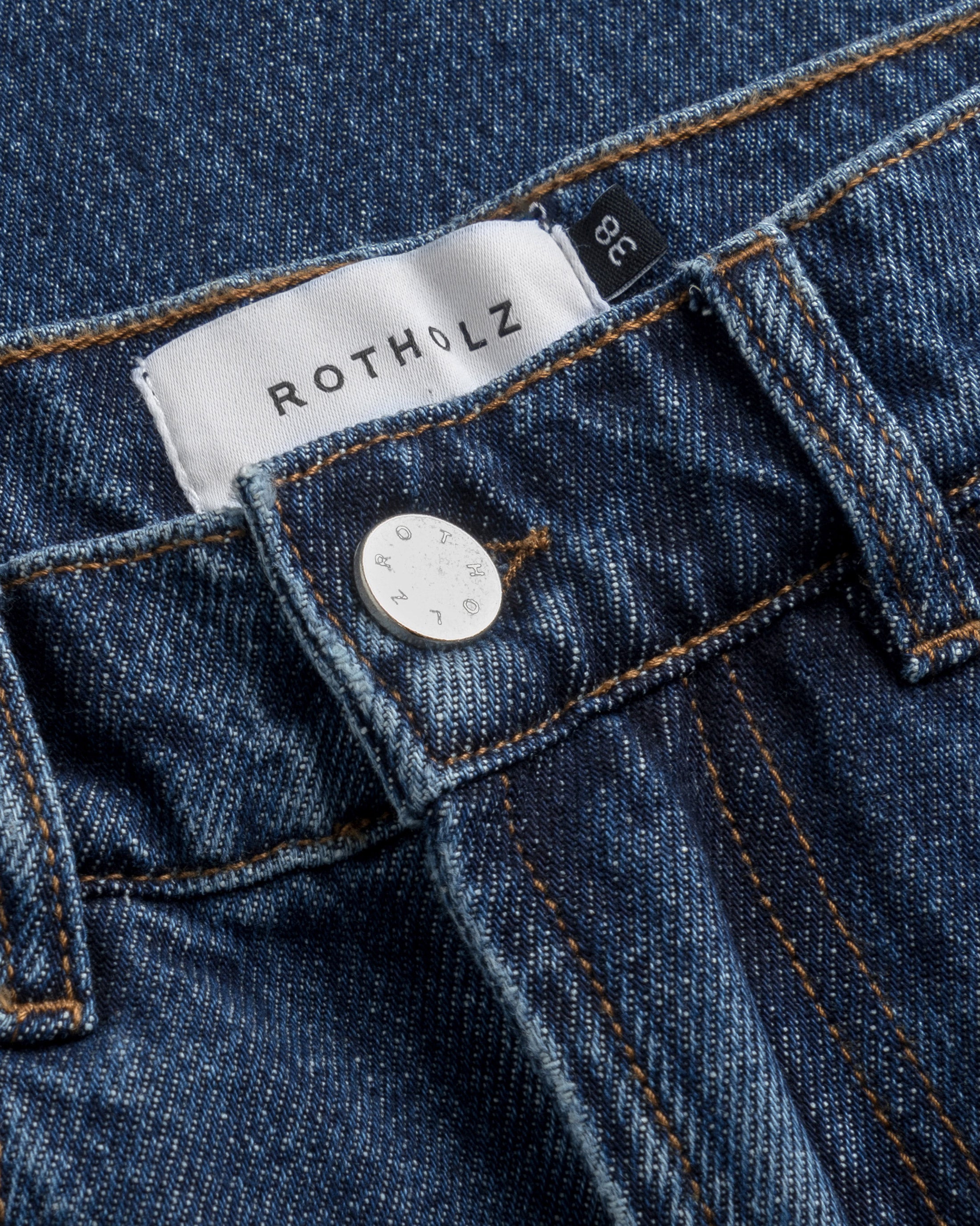 Flared Leg Organic Cotton Jeans - Dark Blue