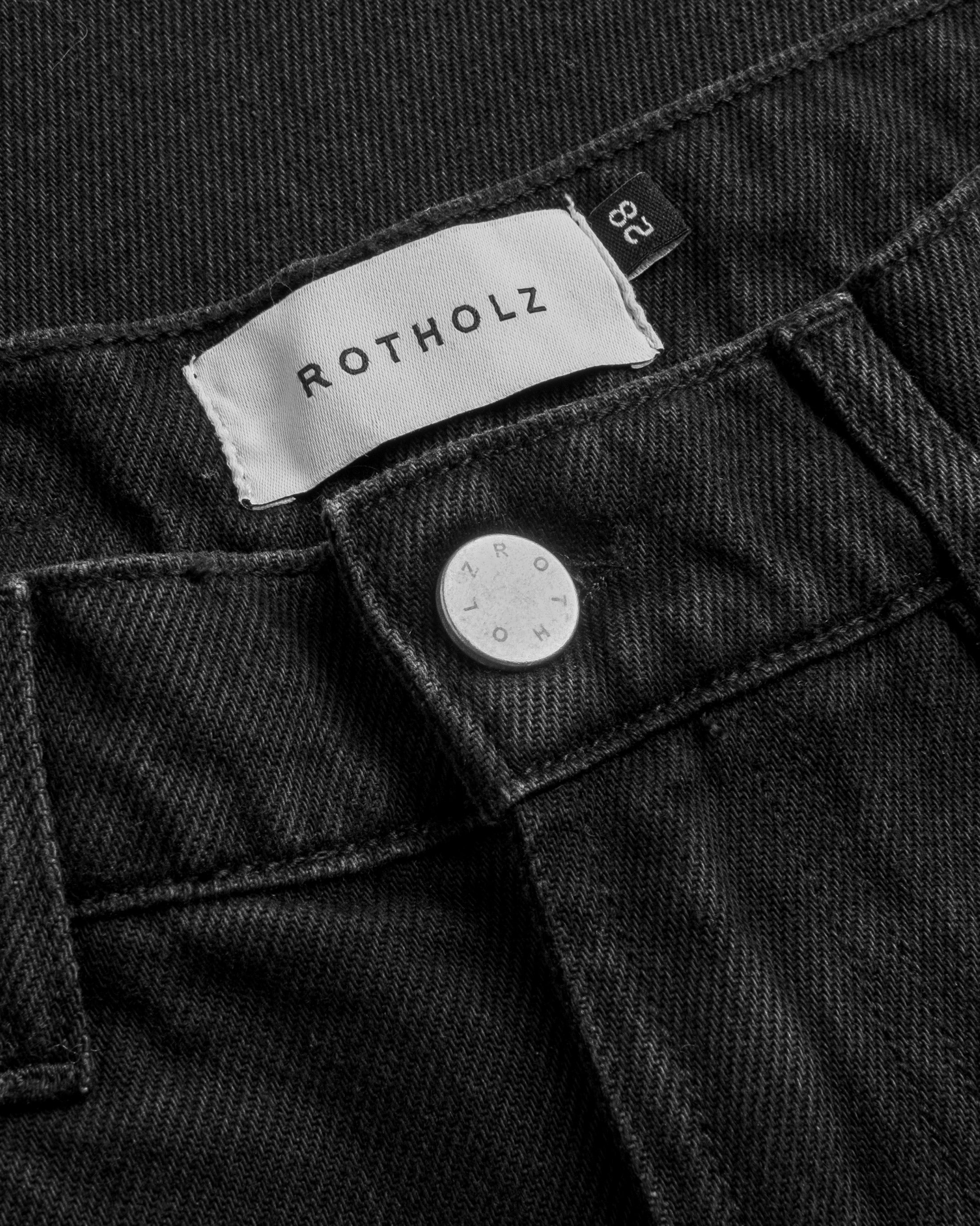 Flared Leg Jeans Organic Cotton - Black