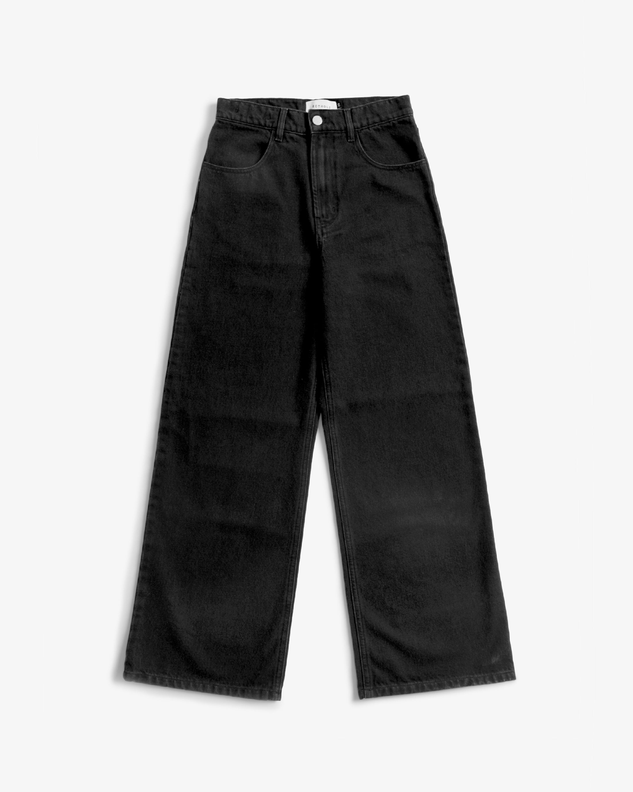 Flared Leg Jeans Organic Cotton - Black