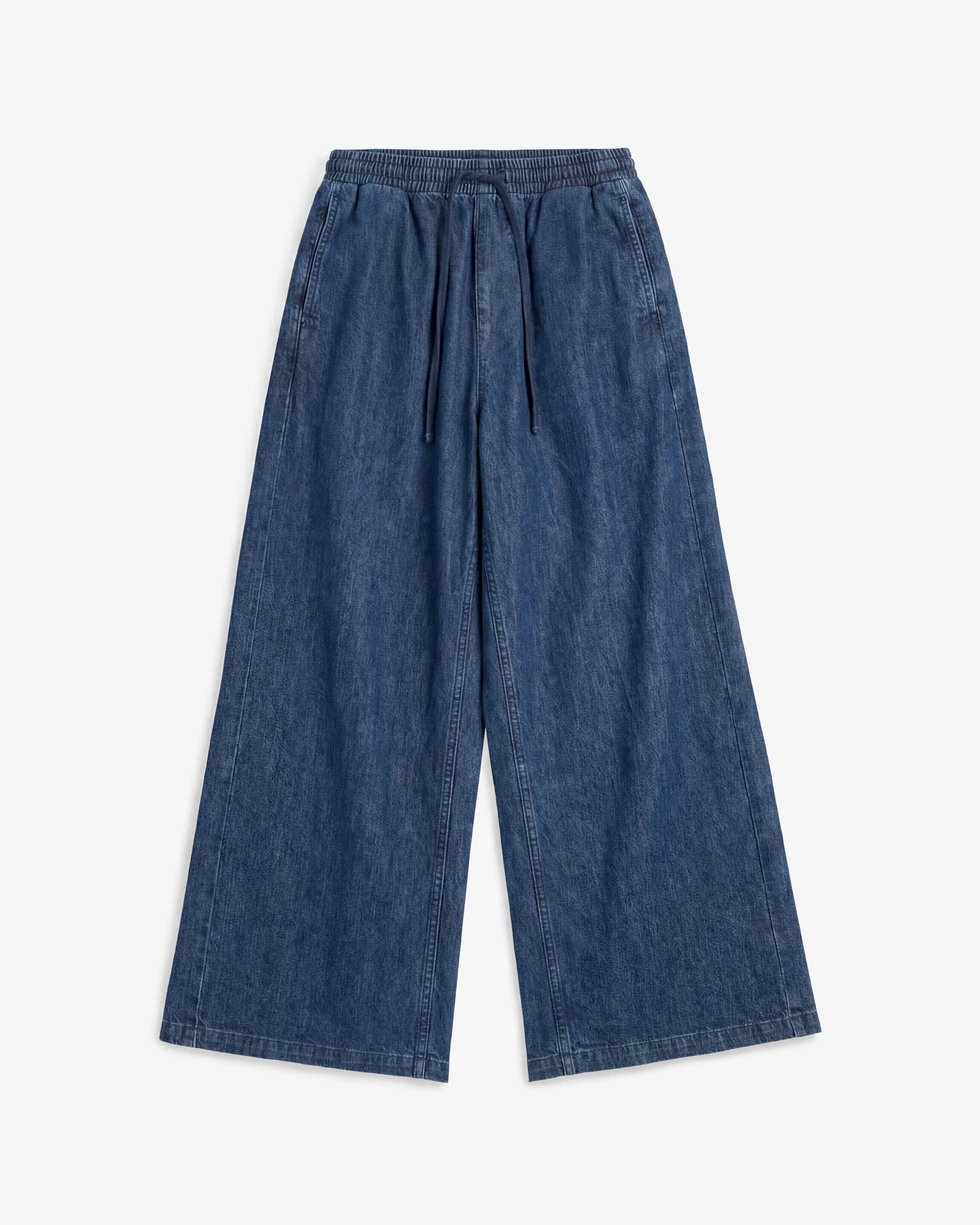 Denim Flared Trousers Recycled Cotton – Blue