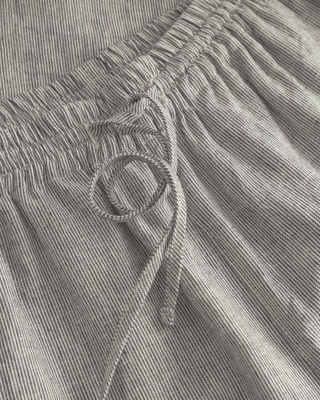 Lightweight flared trousers, organic cotton - grey striped