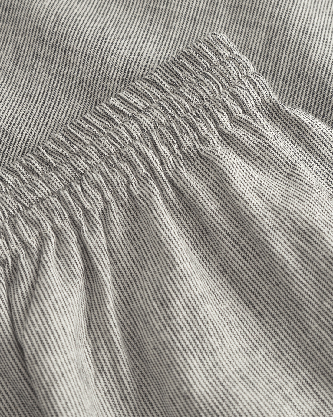 Lightweight flared trousers, organic cotton - grey striped