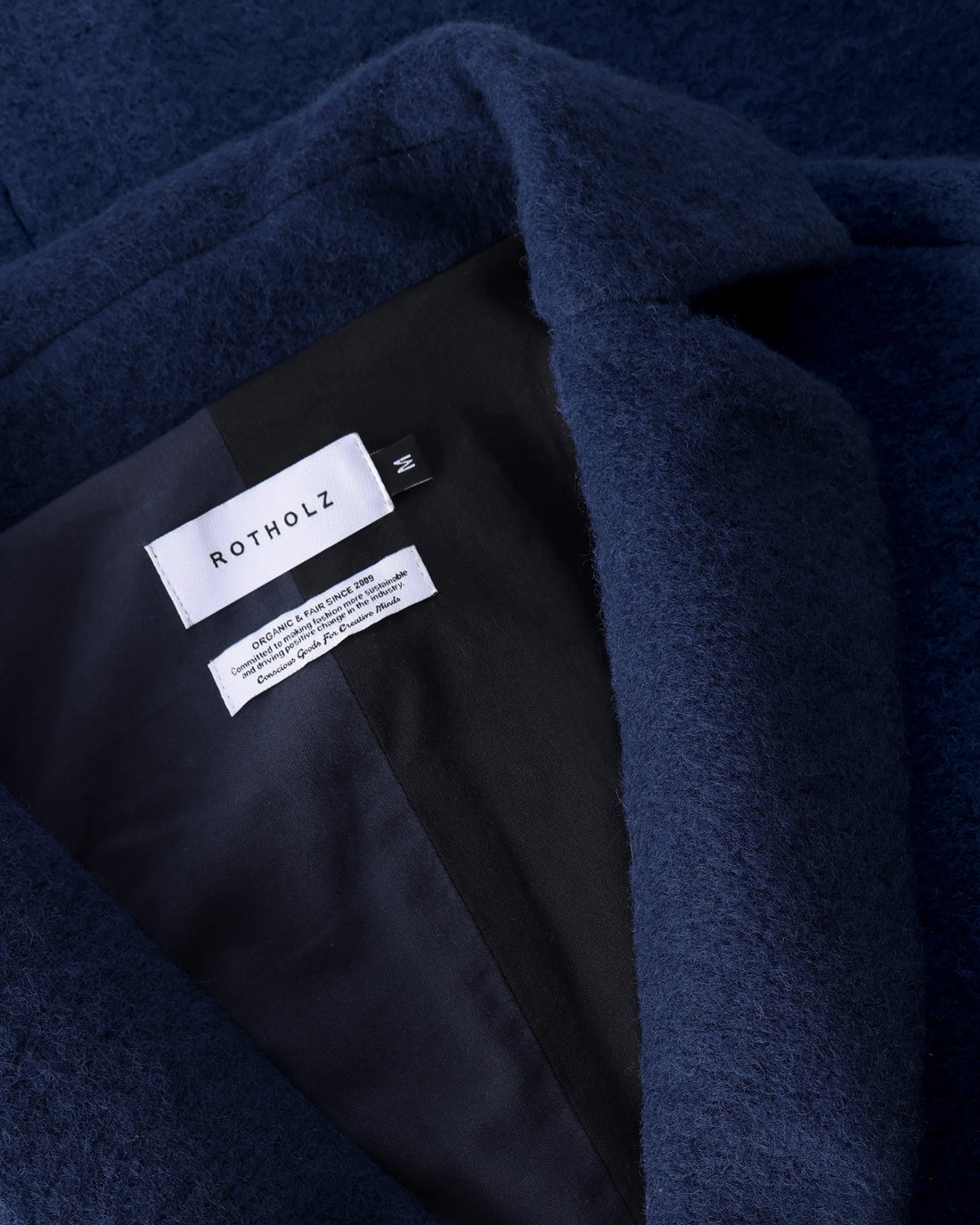 Organic Wool Blend Coat - Royal Blue