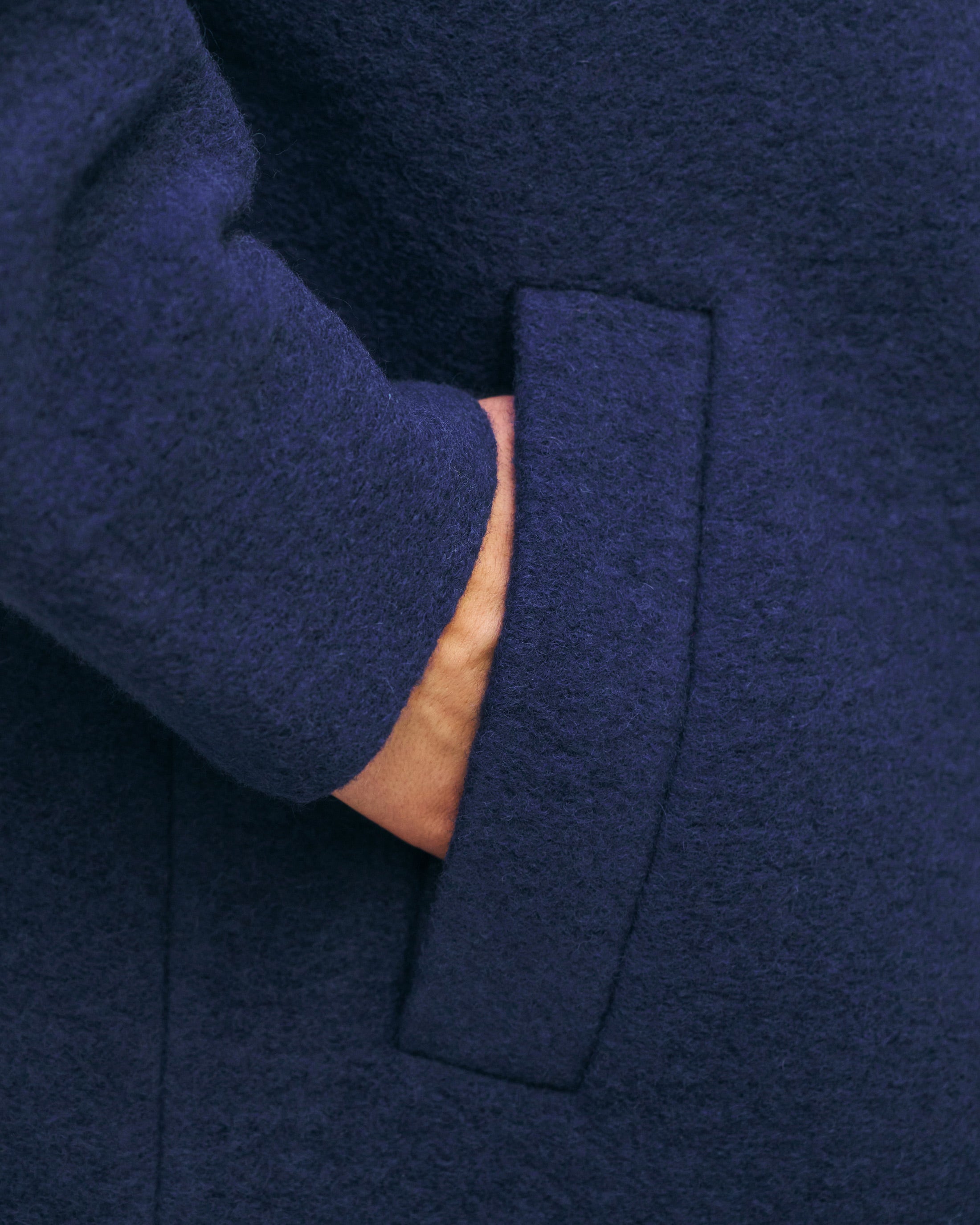 Organic Wool Blend Coat - Royal Blue