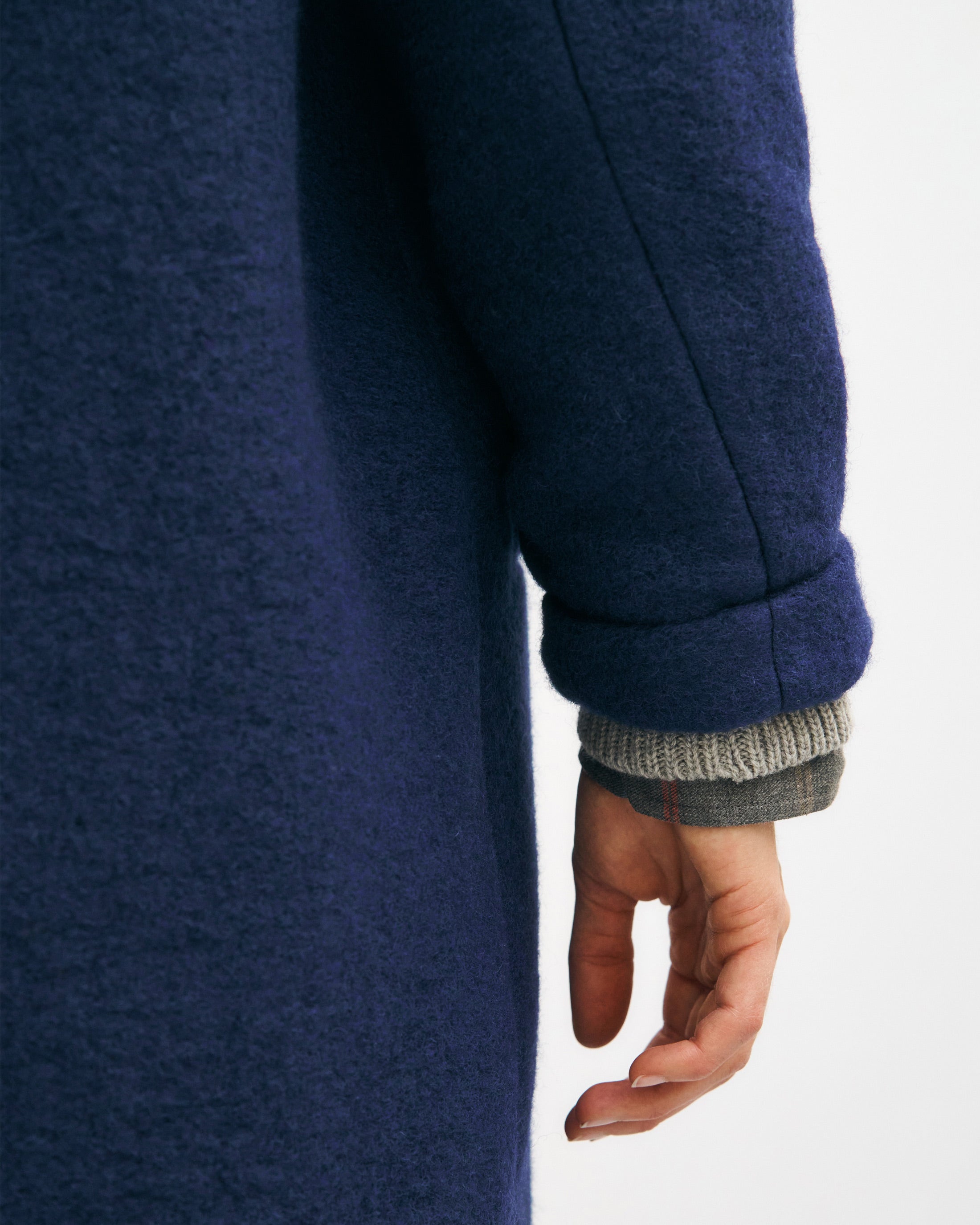 Organic Wool Blend Coat - Royal Blue
