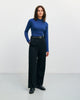 Schweres Mockneck Longsleeve Bio Baumwolle - Royalblau
