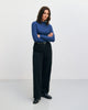 Schweres Mockneck Longsleeve Bio Baumwolle - Royalblau