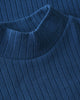 Schweres Mockneck Longsleeve Bio Baumwolle - Royalblau