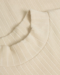 Schweres Mockneck Longsleeve Bio Baumwolle - Creme