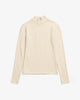 Schweres Mockneck Longsleeve Bio Baumwolle - Creme