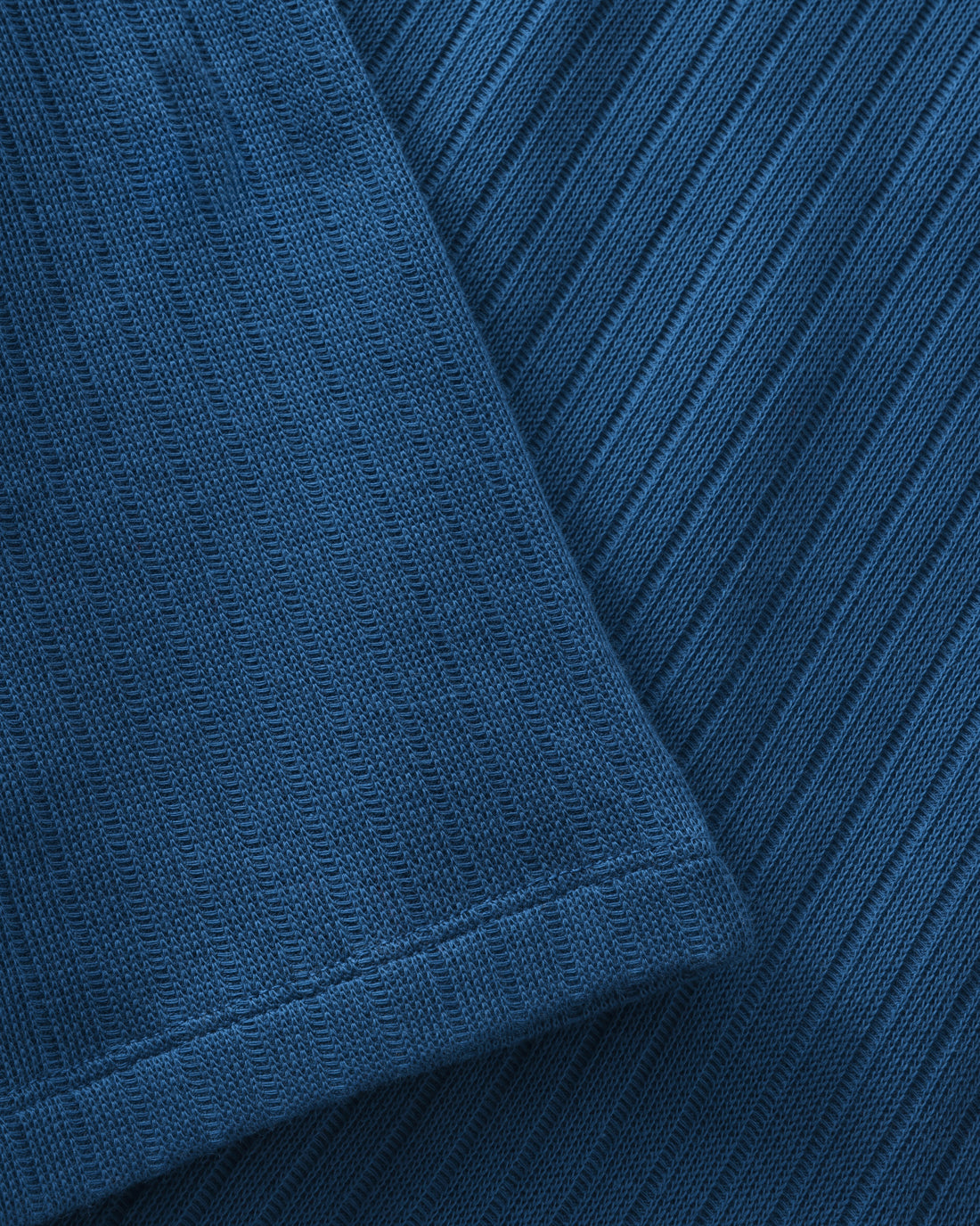 Heavyweight Ribbed T-Shirt Organic Cotton - Royal Blue