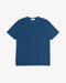 Schweres Geripptes T-Shirt Bio Baumwolle - Royalblau