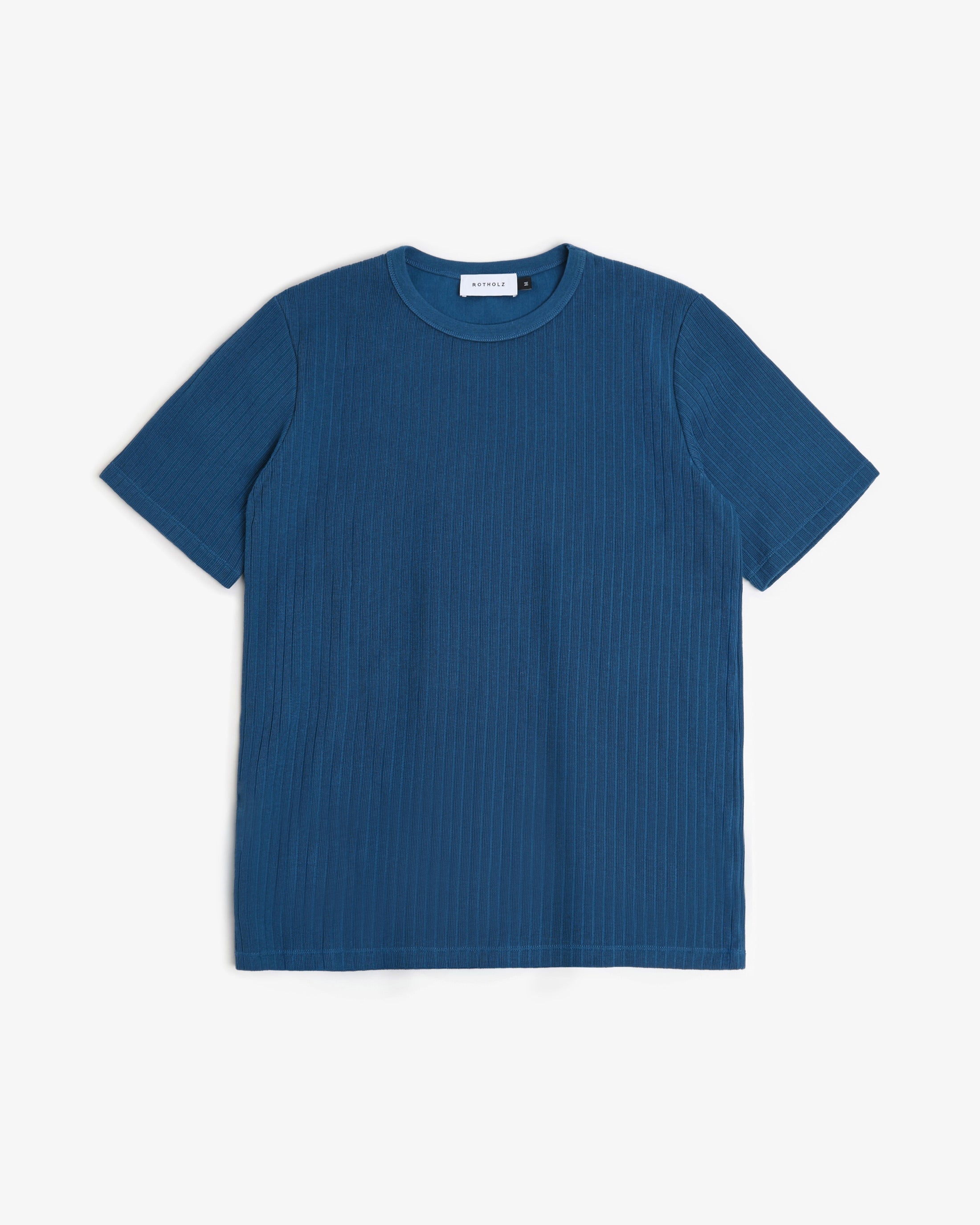 Heavyweight Ribbed T-Shirt Organic Cotton - Royal Blue