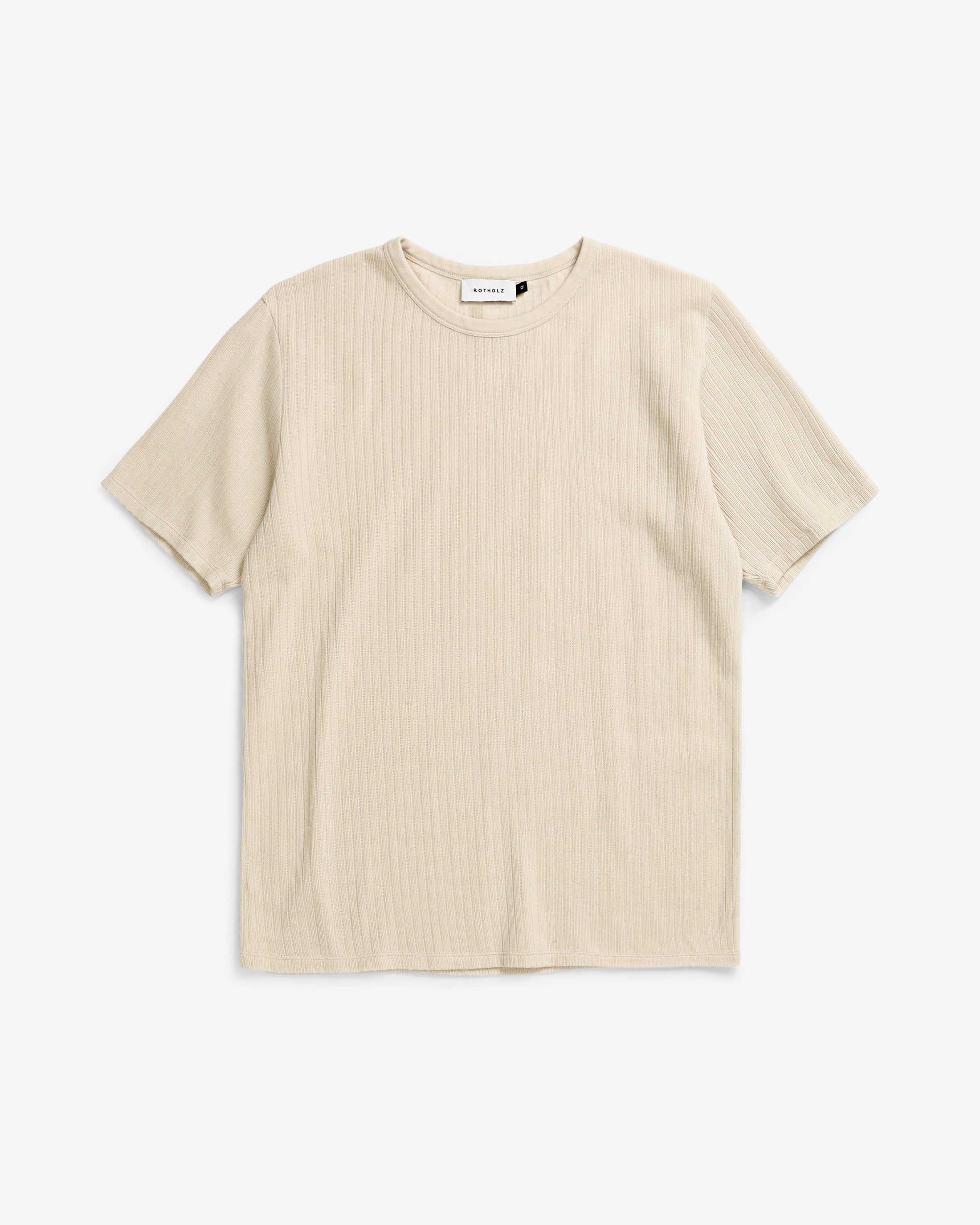 Ribbed T-Shirt Organic Cotton - Cream