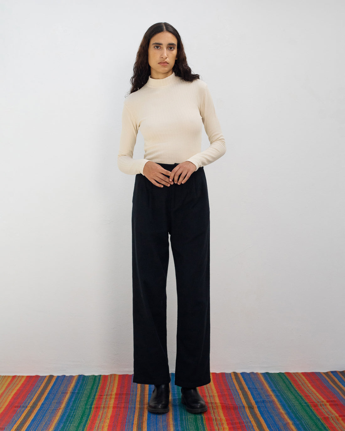 Mockneck Longsleeve Organic Cotton - Cream