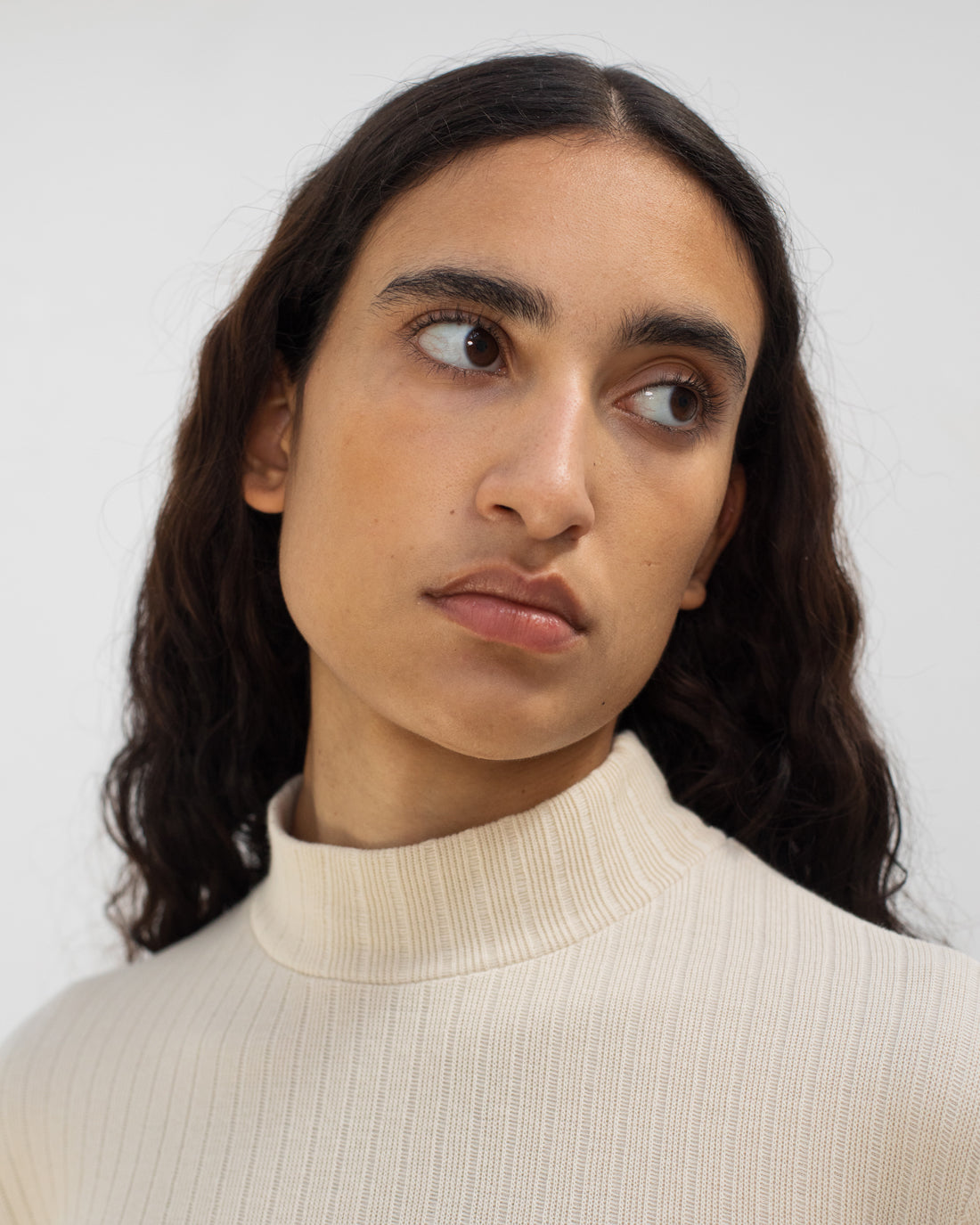 Mockneck Longsleeve Organic Cotton - Cream
