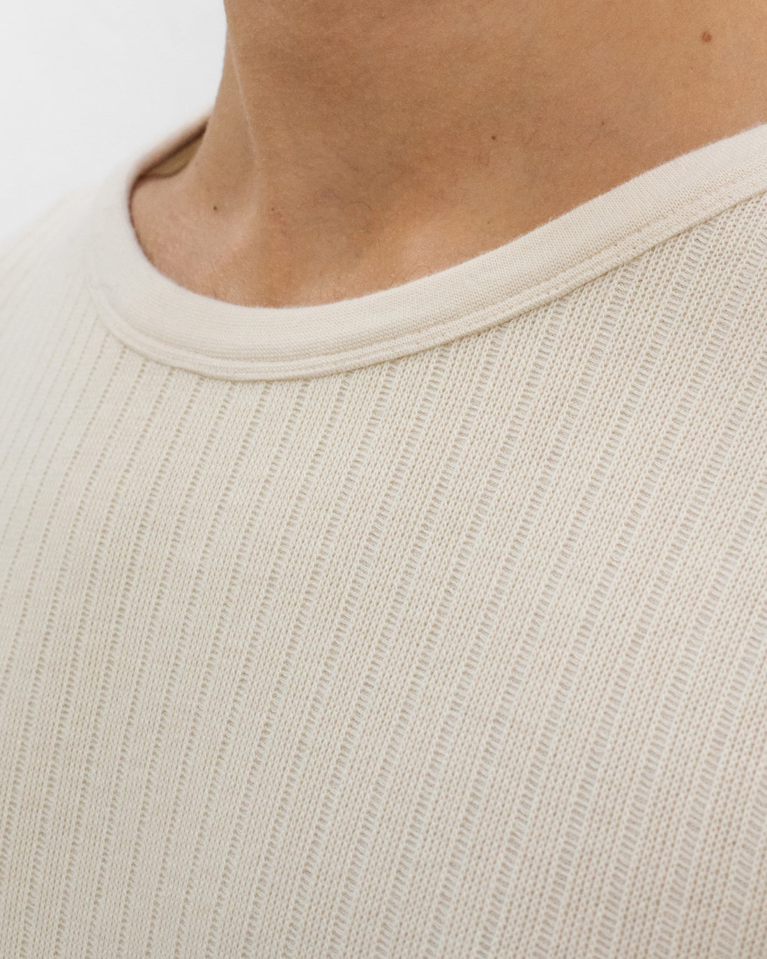 Heavyweight Ribbed T-Shirt Organic Cotton - Cream