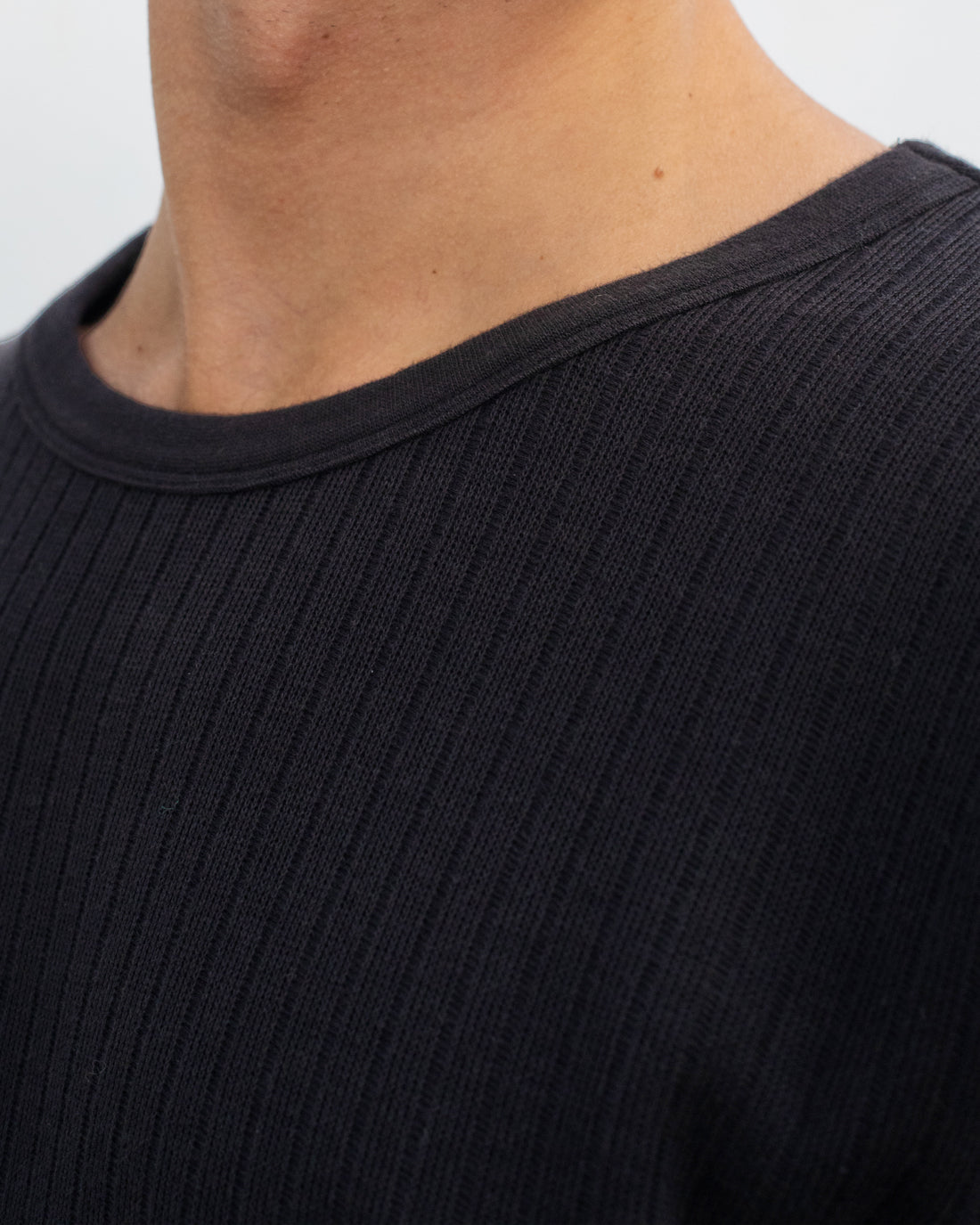 Ribbed T-Shirt Organic Cotton - Black