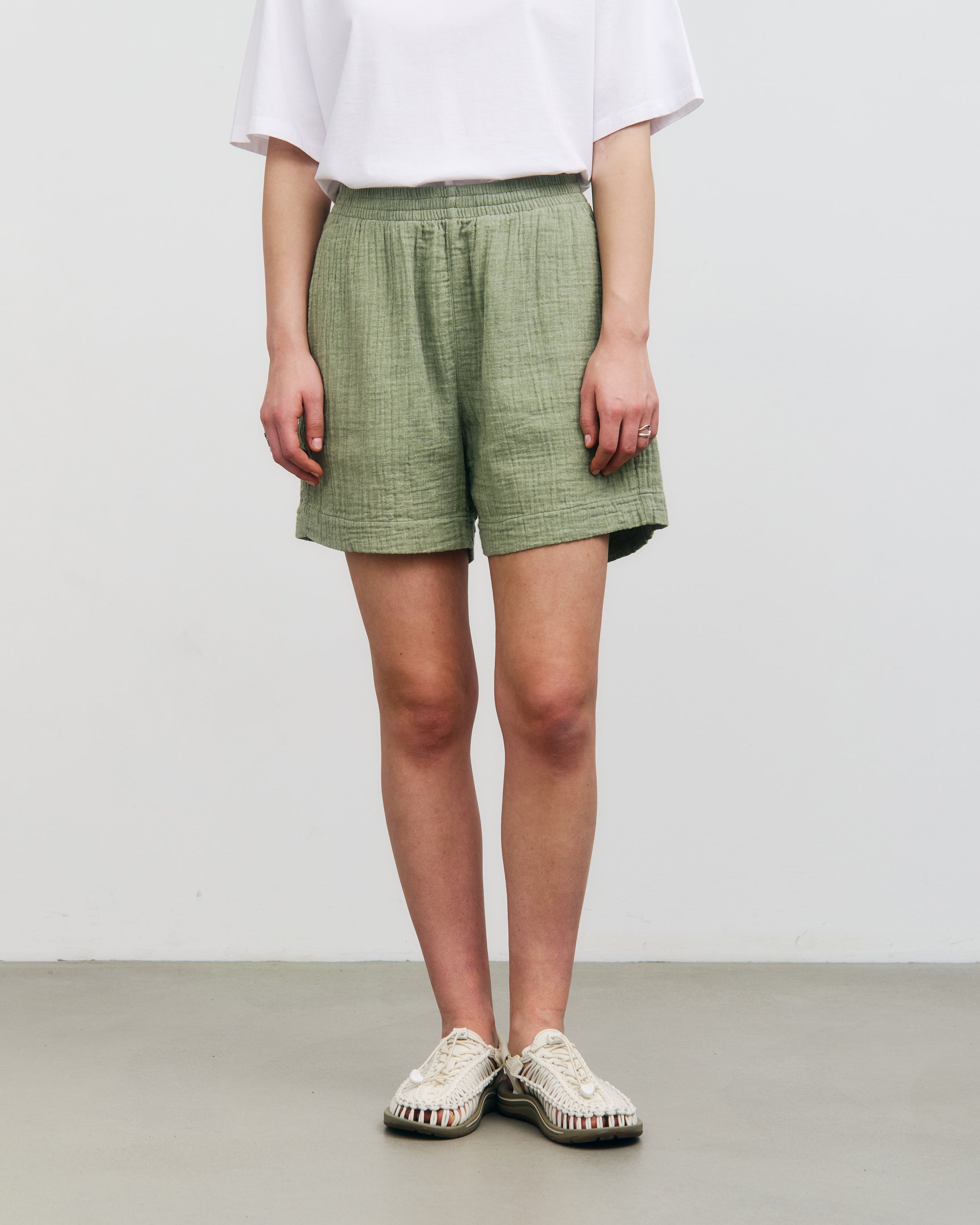 Women's Shorts Organic Cotton - Green Mist