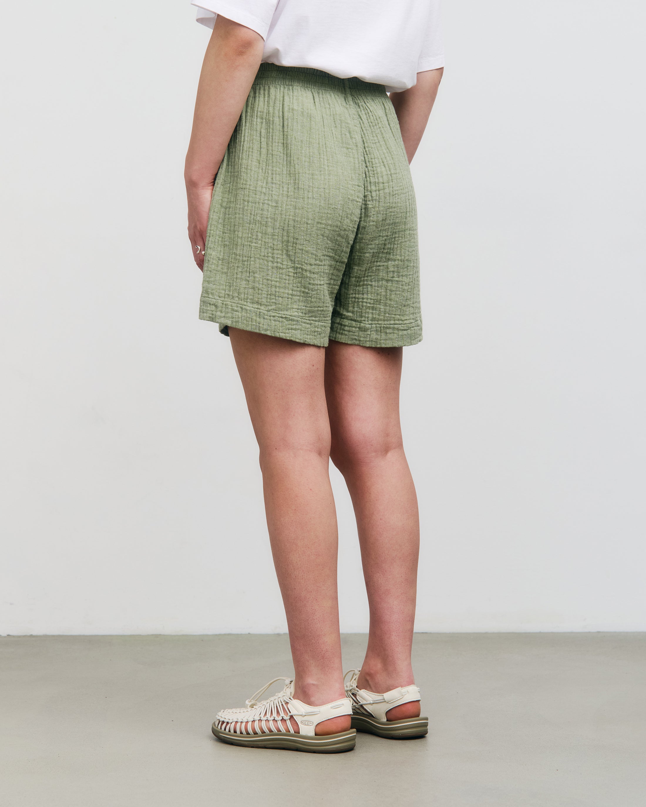 Women's Shorts Organic Cotton - Green Mist