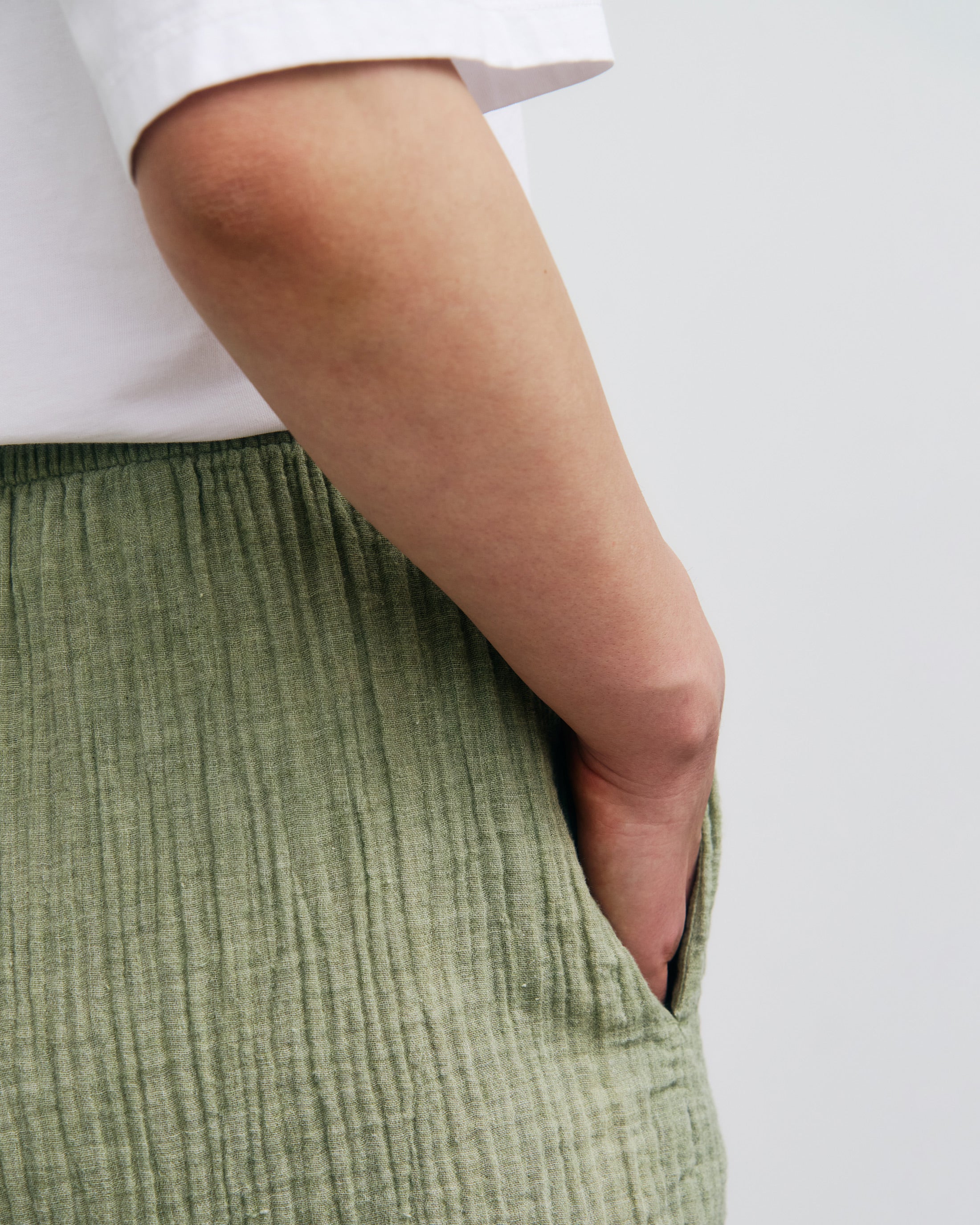 Women's Shorts Organic Cotton - Green Mist