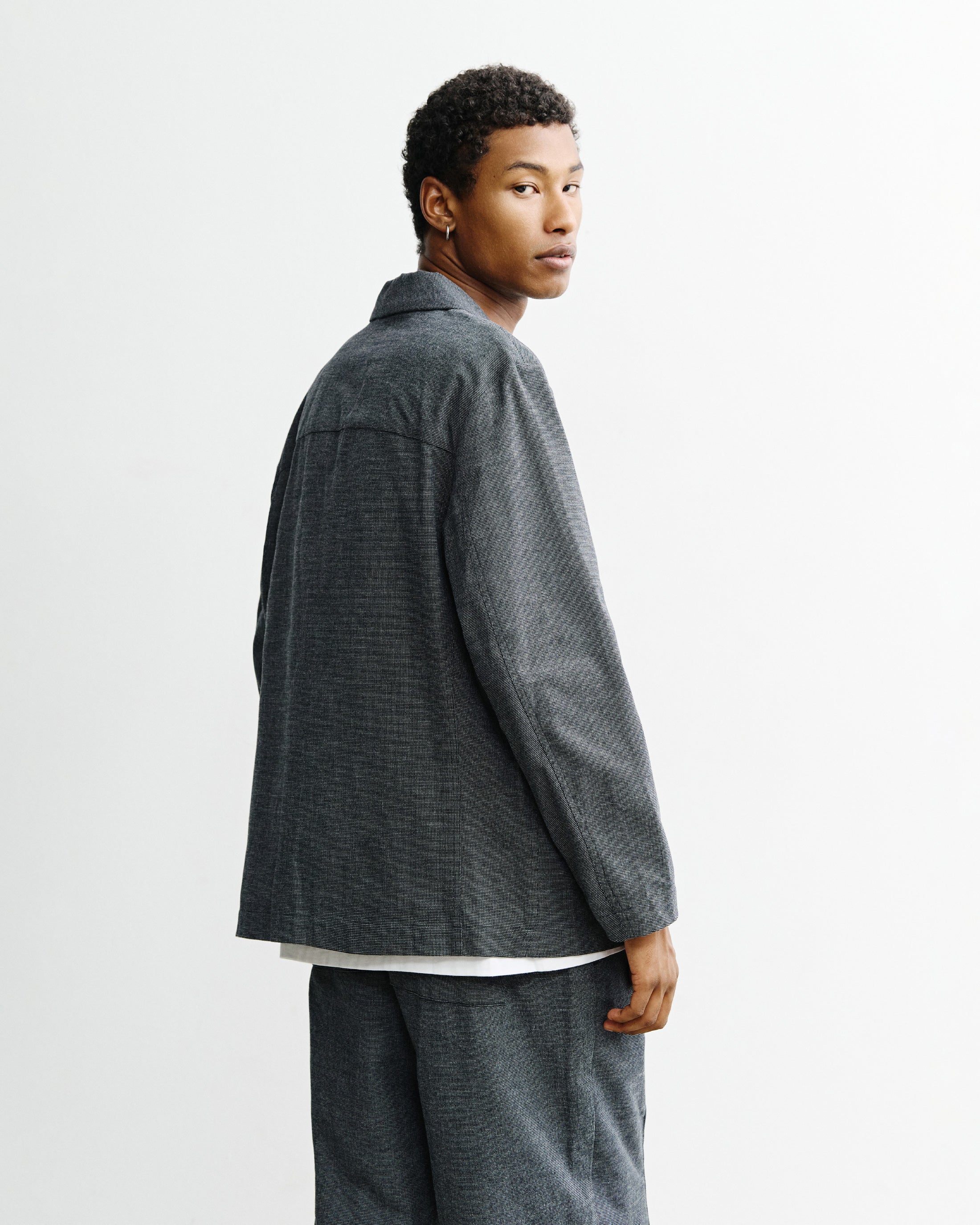 Kimono Blazer Organic Cotton - Grey Marl