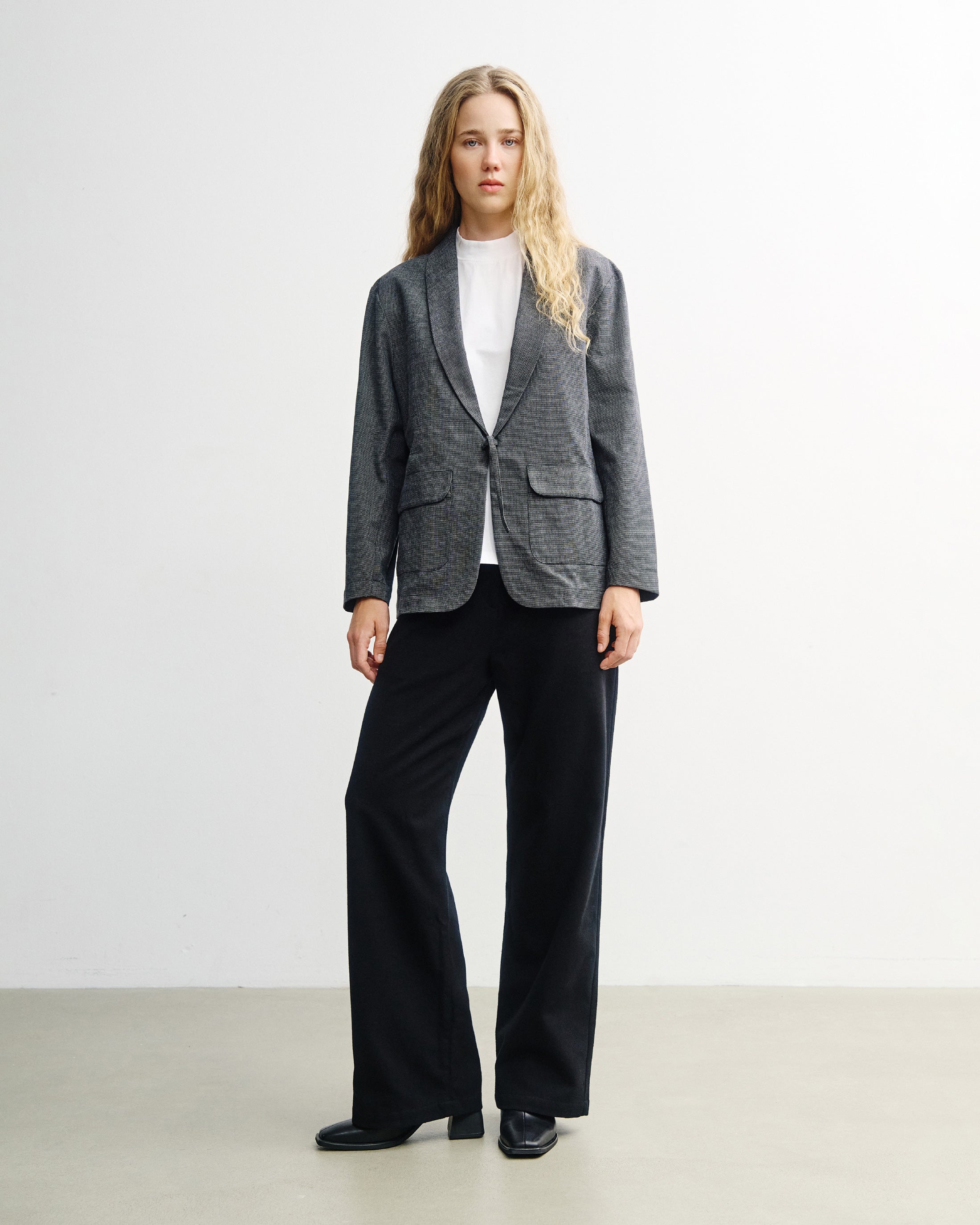 Kimono Blazer Organic Cotton - Grey Melange