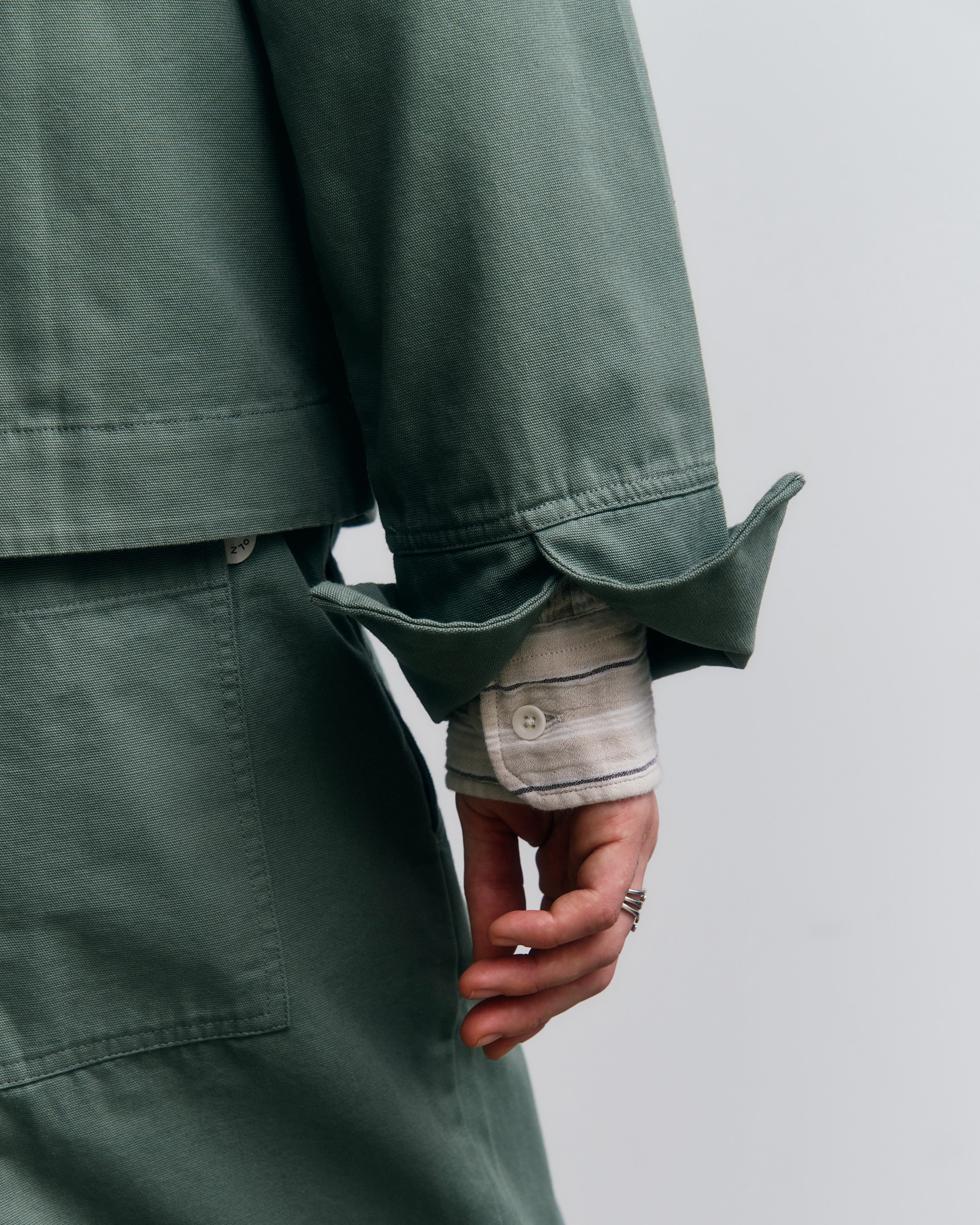 Kimono Jacke Bio Baumwolle - Grün